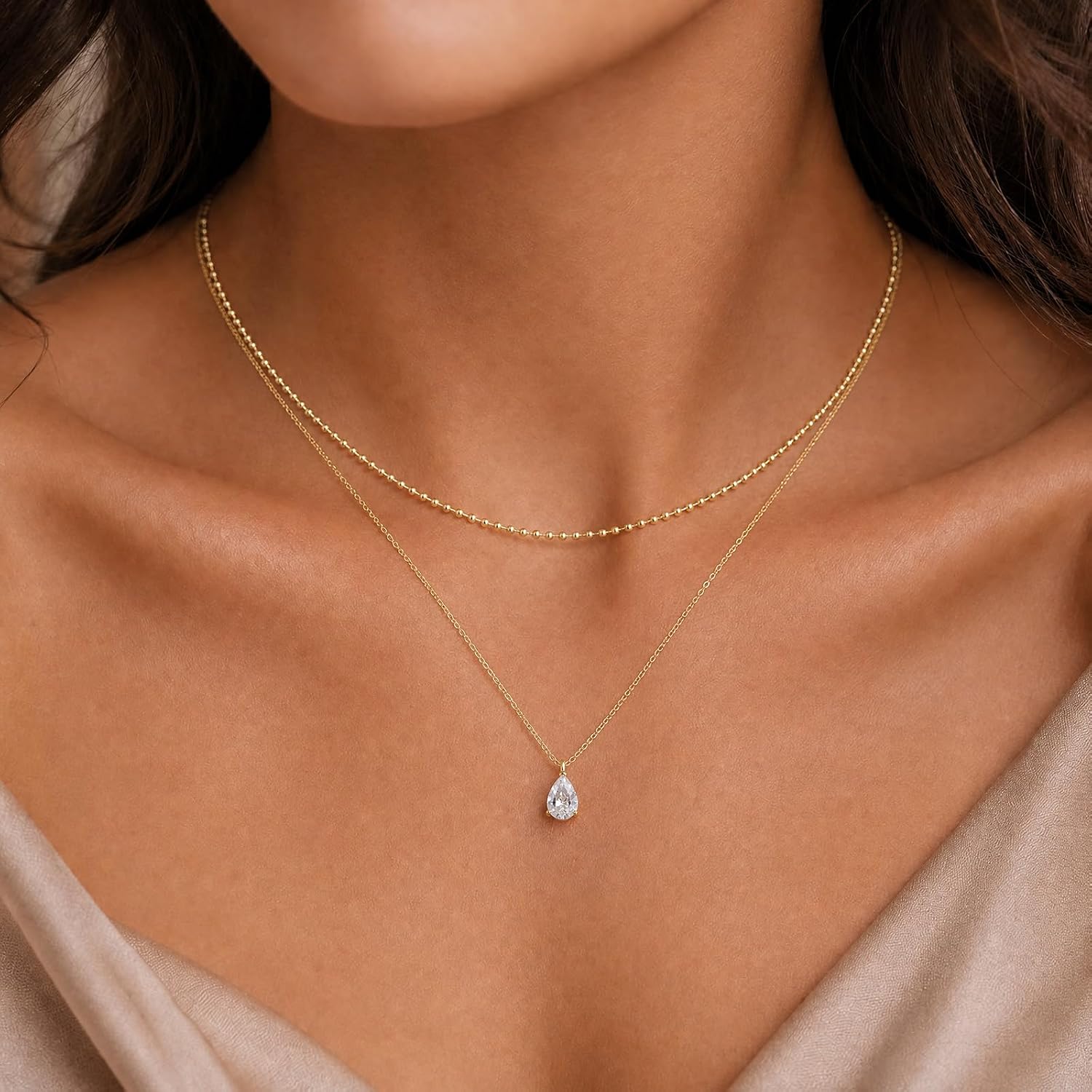 Thumbnail 6 de Sylune Layered Necklace 5 mm