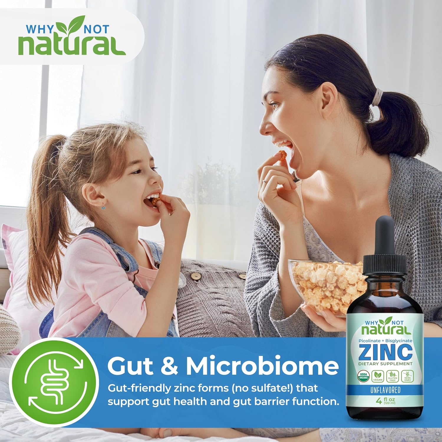 Detalle de Liquid Zinc Drops Supplement, 338 mg per bottle