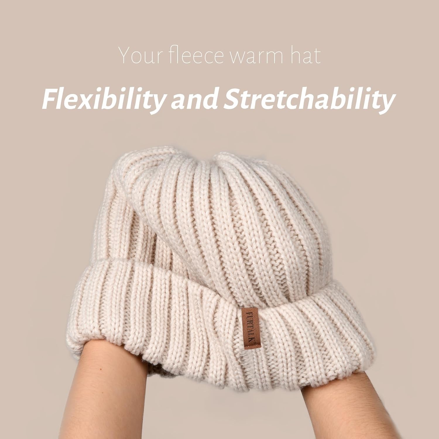 Thumbnail 1 de FURTALK Fleece Lined Beanie 6h
