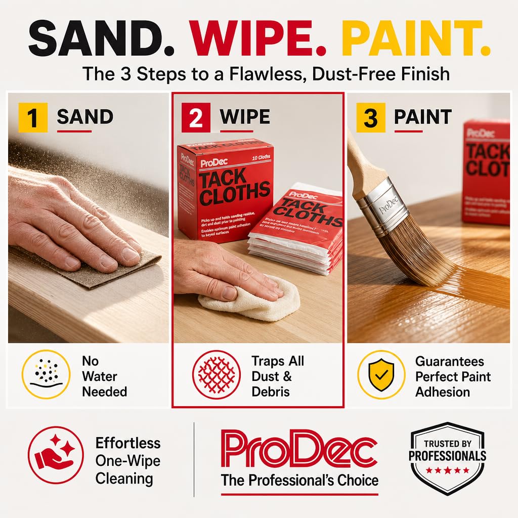 Thumbnail 5 de ProDec PTR10P kleefdoeken, harsgeïmpregneerd, 10 stuks, 76 × 41 cm