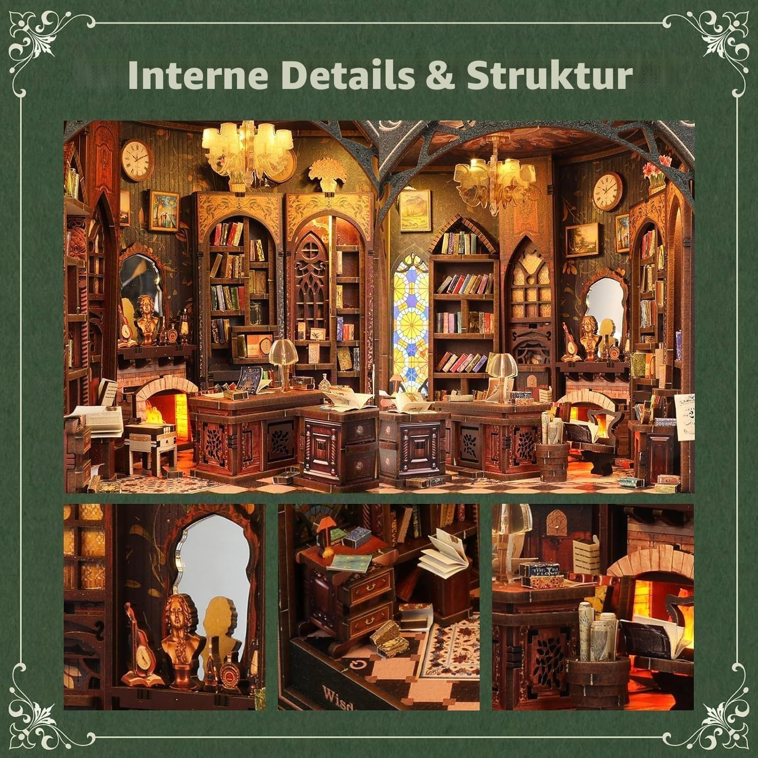 Detalle de NookMaster Book Nook Kit mit LED 3D