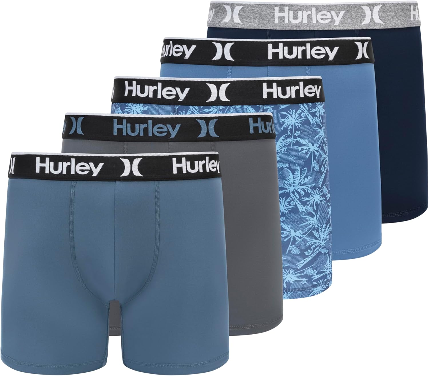 Thumbnail 5 de Hurley Men's 5 Pack Stretch Boxer Briefs