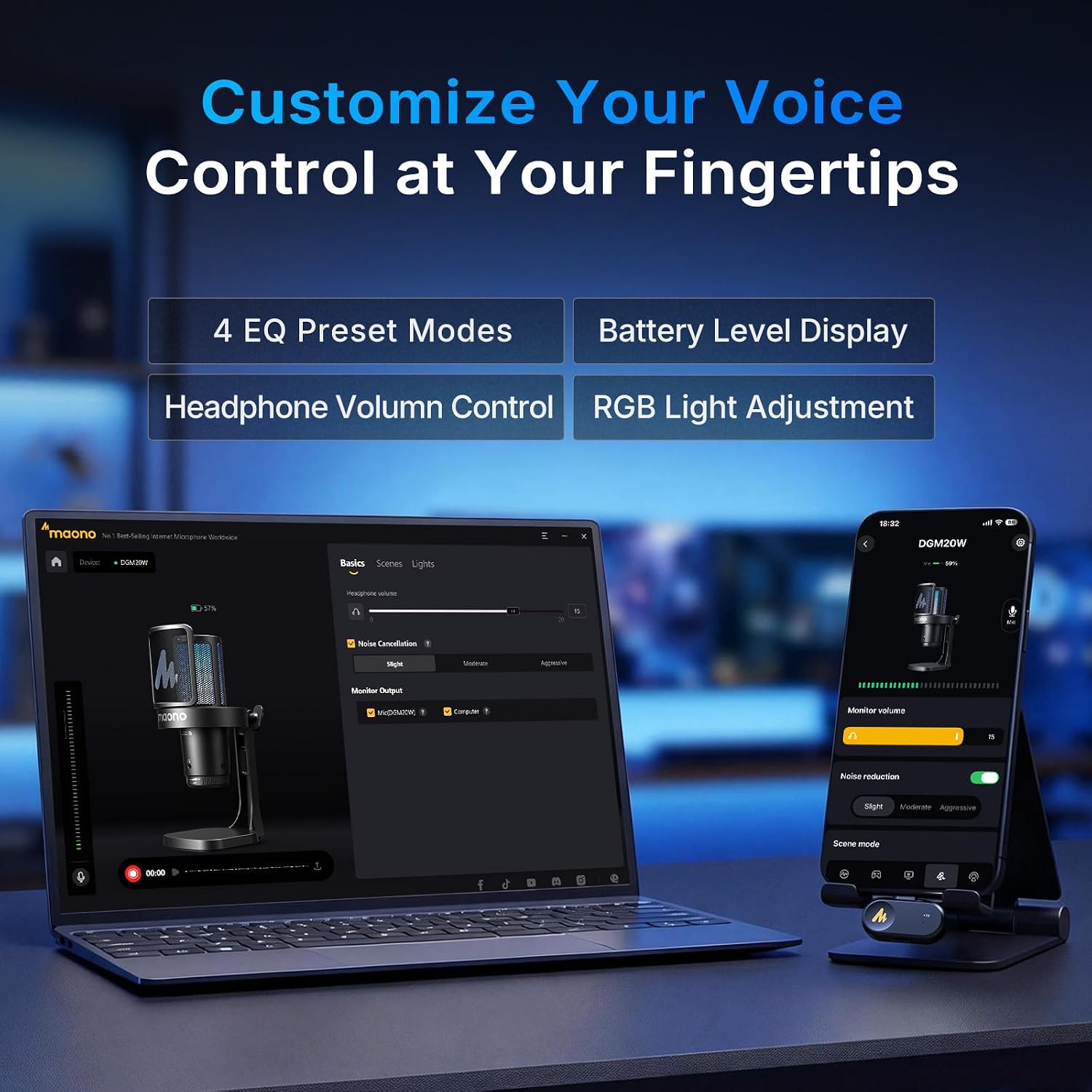 Thumbnail 5 de MAONO Wireless Gaming Microphone DGM20W