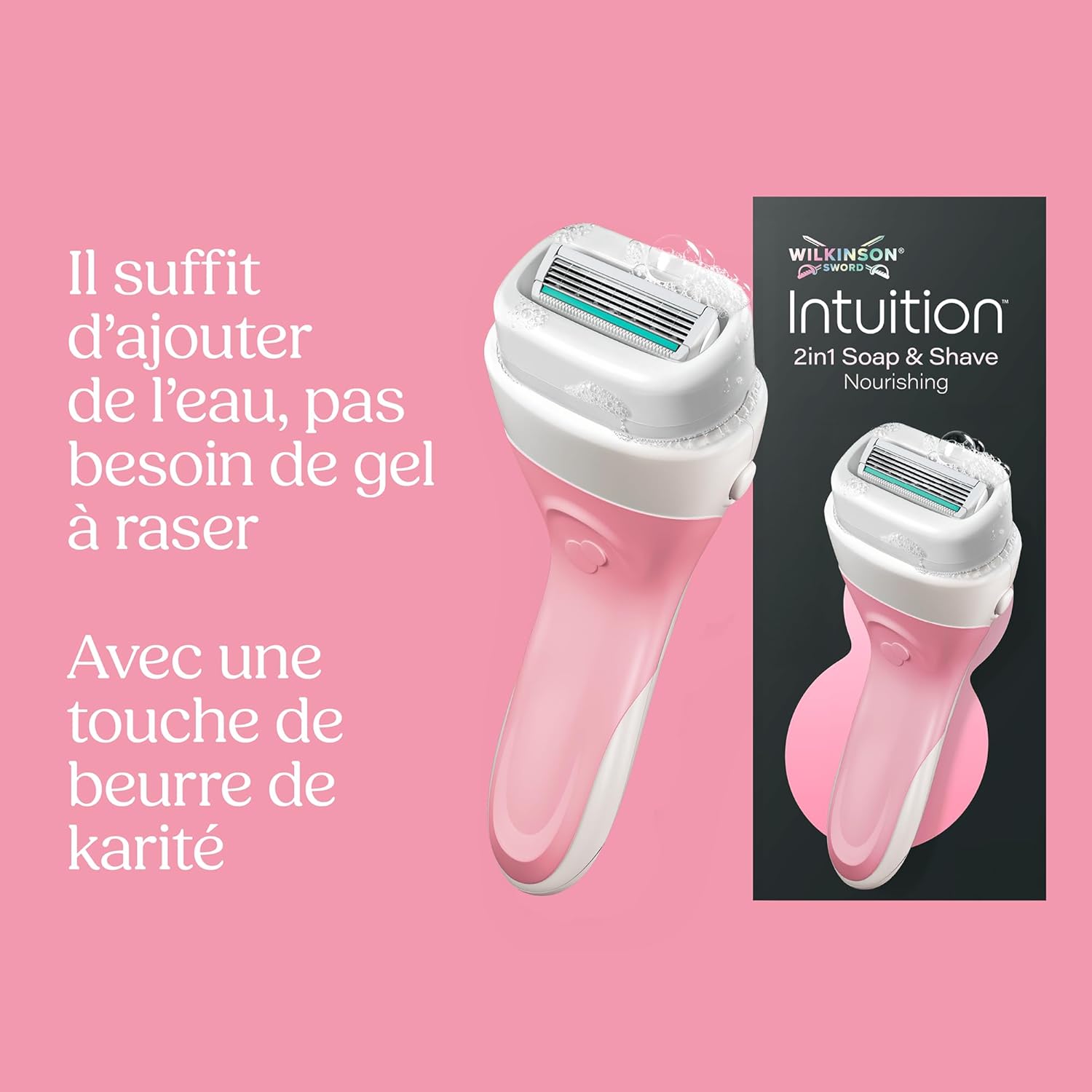 Detalle de Wilkinson Sword Intuition 2in1 Soap & Shave Nourishing pour femme – 3 recharges