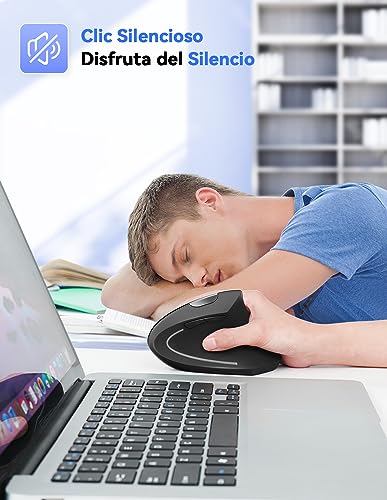 Thumbnail 2 de TECKNET Ratón Vertical Inalámbrico 4800 DPI