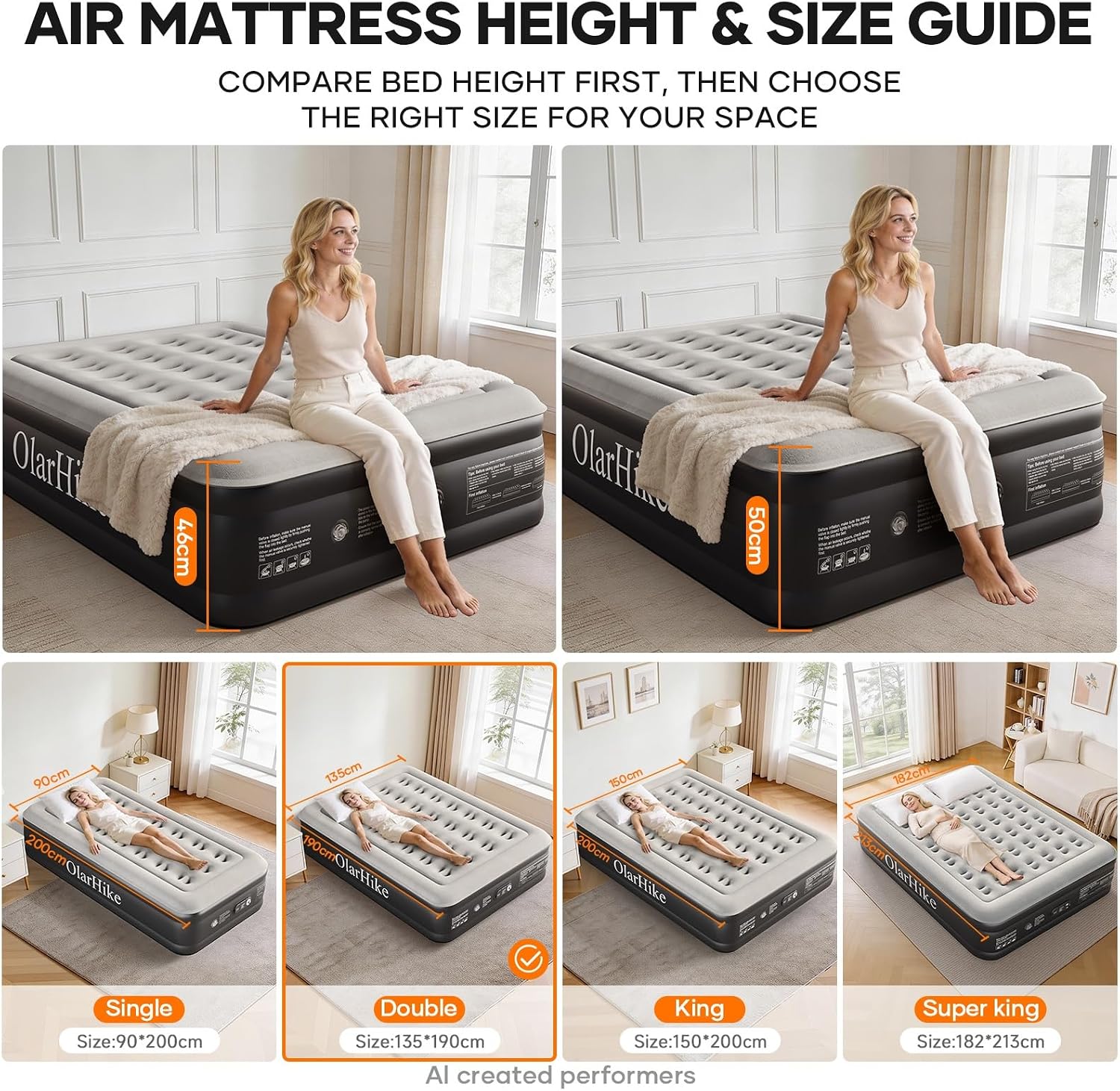Thumbnail 5 de OlarHike Inflatable Mattress 190x140cm