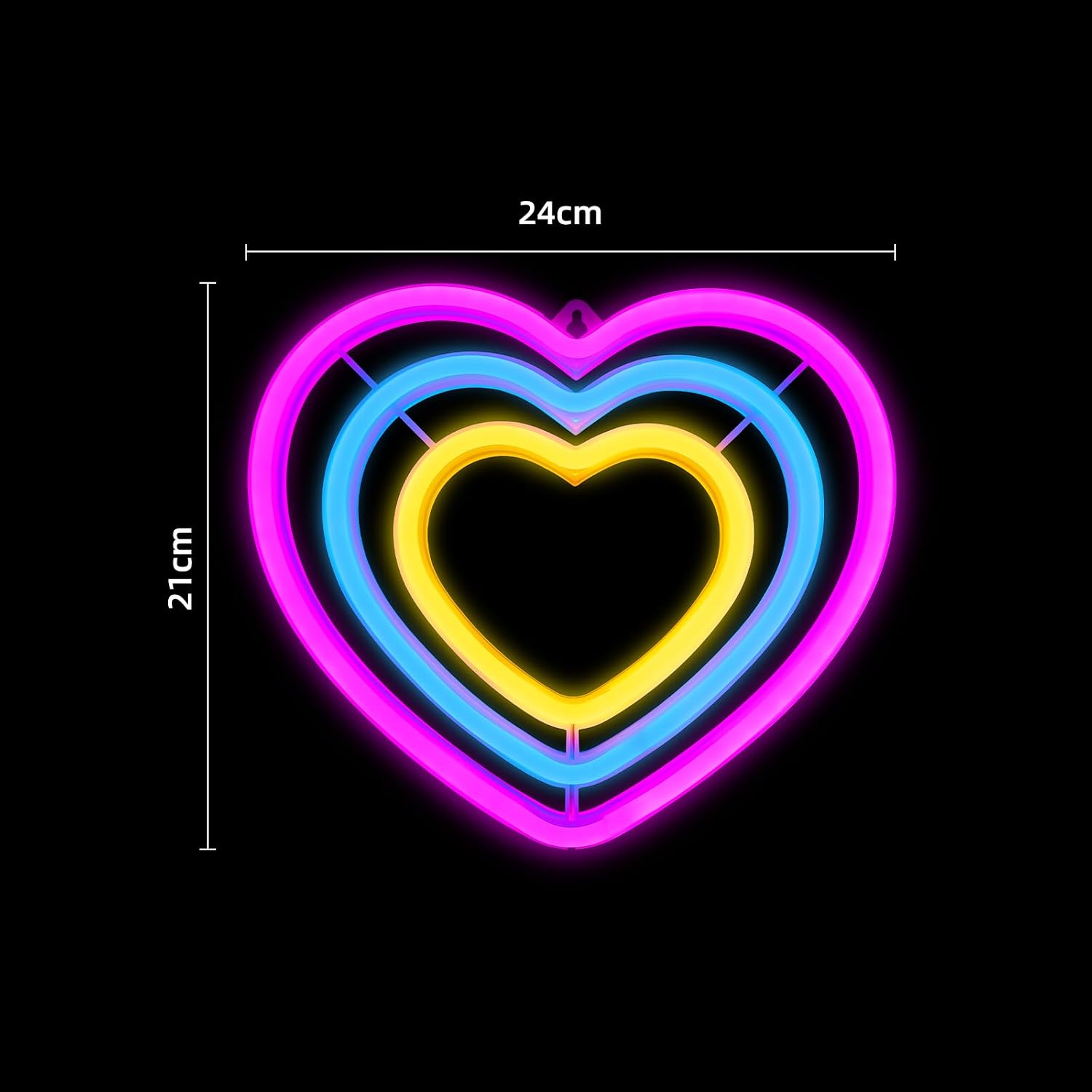 Detalle 1 de WIOSOUL Herz Neonschilder LED 24 x 21 cm