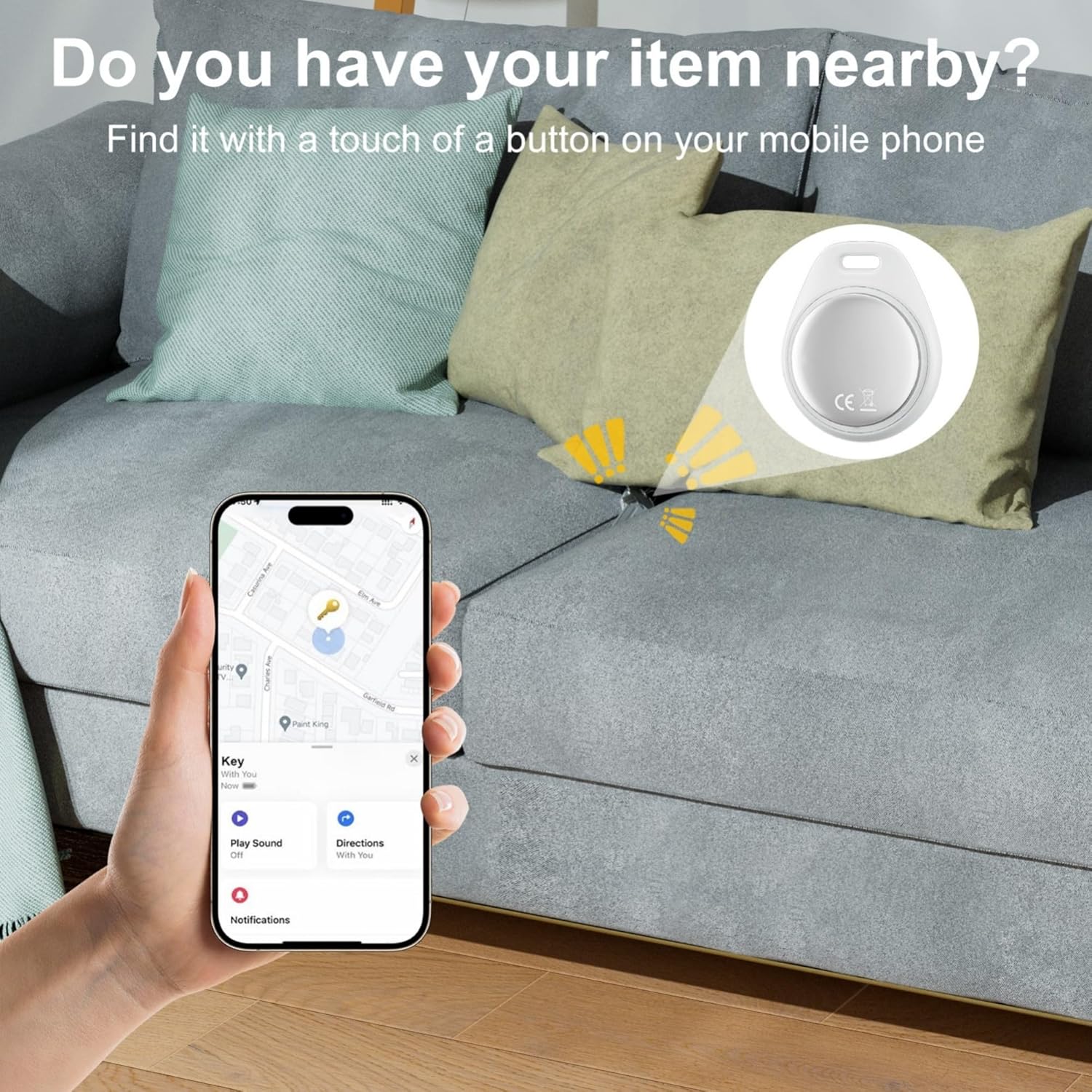 Thumbnail 2 de Key Finder Smart Air Tracker Tag (2-Pack) for Apple Find My – iOS only, IP67 waterproof