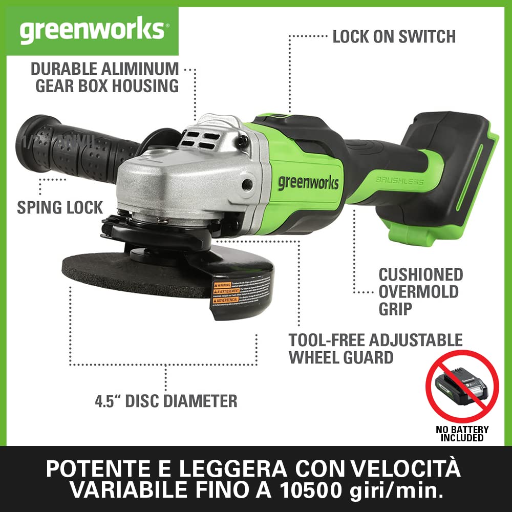 Detalle 2 de Greenworks GD24AG smerigliatrice 125mm