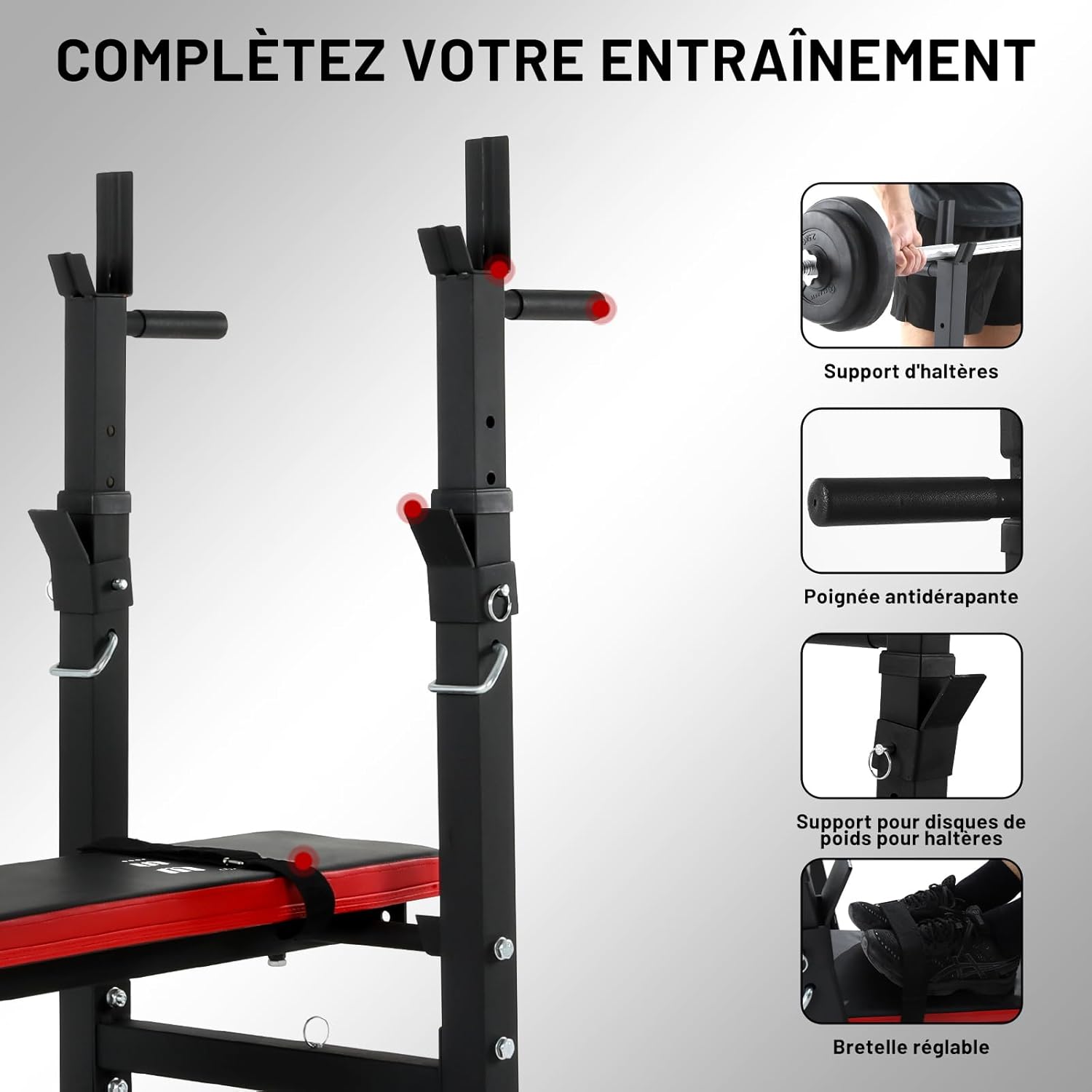 Thumbnail 2 de ISE SY-544 banc de musculation pliable 110 cm 🏋