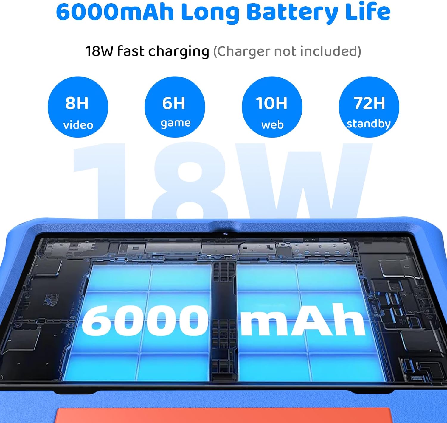 Thumbnail 4 de 10-inch Kids Tablet (Android 16) with Parental Control, Dual Camera, 24GB RAM + 64GB Storage (Expandable)