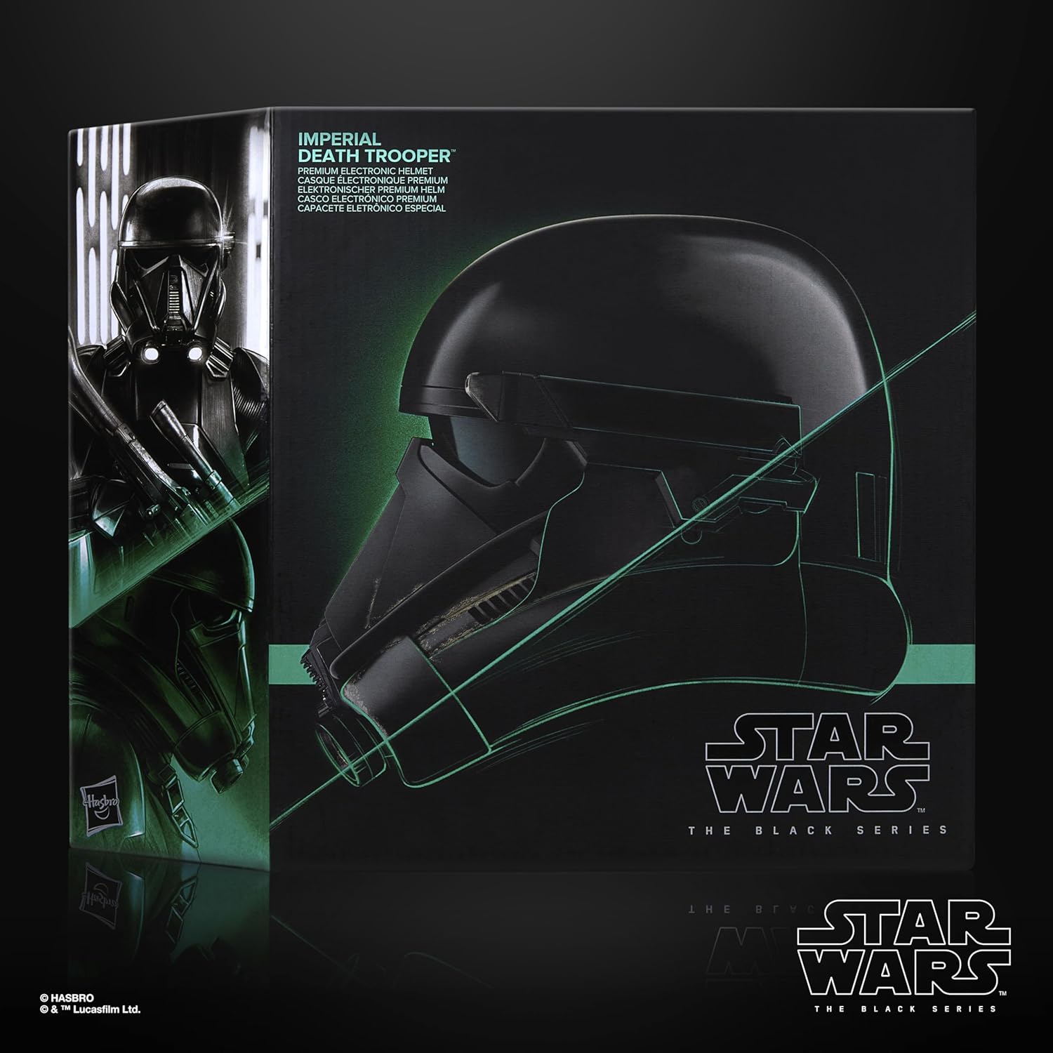 Detalle de Star Wars The Black Series Casque électronique premium Death Trooper impérial – cosplay adulte