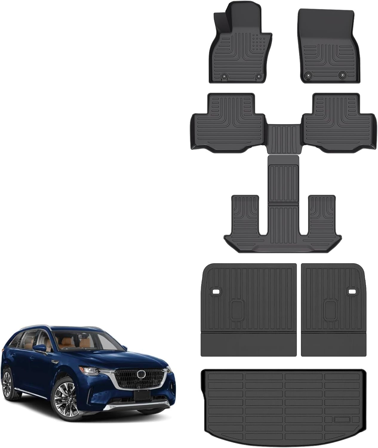 Detalle de Mazda CX-90 floor mats, TPE