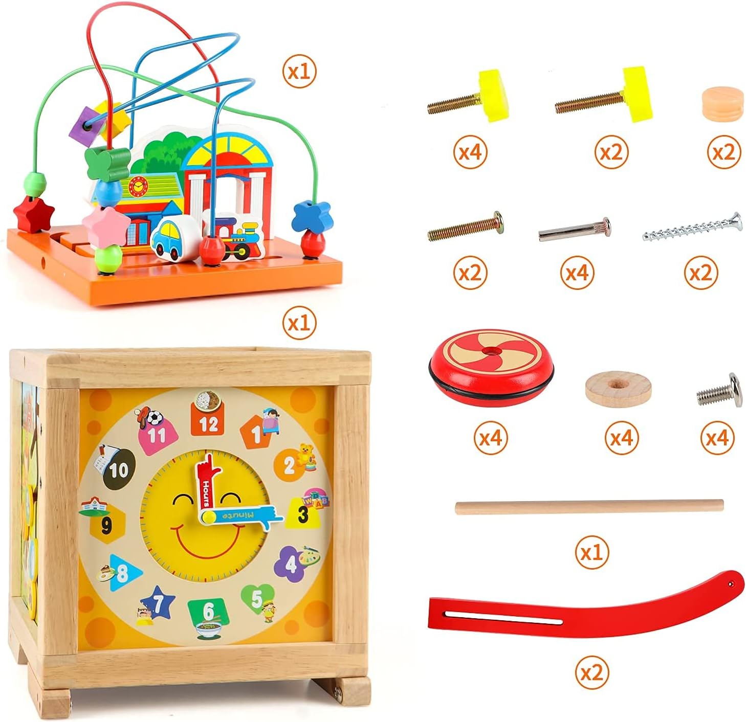 Detalle 1 de Wondertoys wooden activity cube