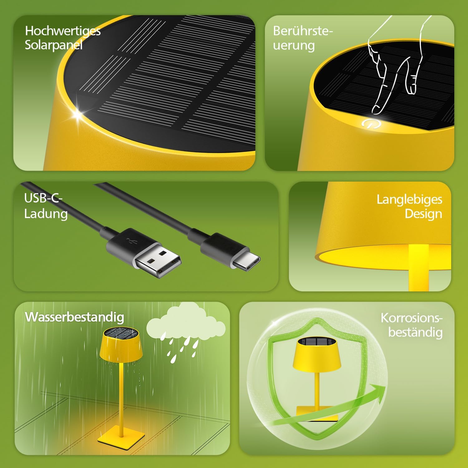 Thumbnail 1 de Philips Solar Tischlampe Kabellose 2 Stück – Tragbare LED Akku Tischleuchte mit 2-stufiger Höhenverstellung