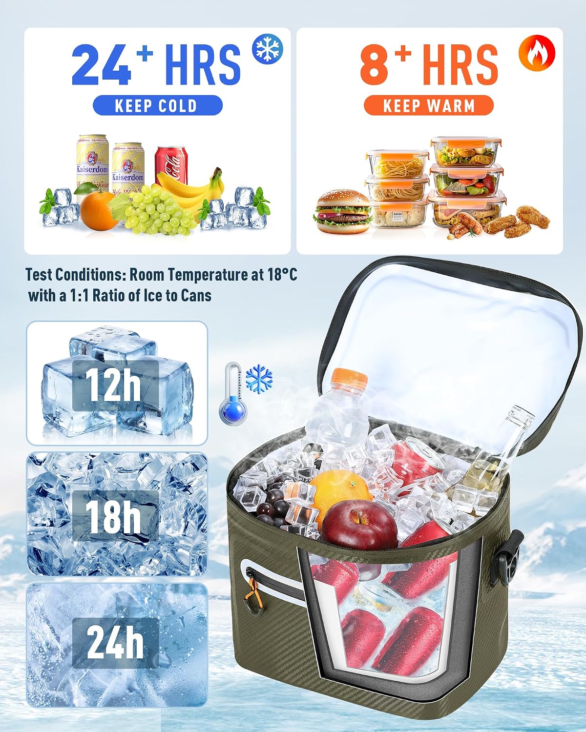 Thumbnail 3 de Lekesky Cool Bag 12/20L: Waterproof, Leakproof Insulated Lunch Bag for Work and Outdoors