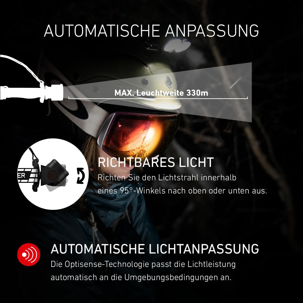 Thumbnail 3 de Ledlenser H19R Signature Premium Stirnlampe – 4000 Lumen, Fusion Beam, Bluetooth, IP68