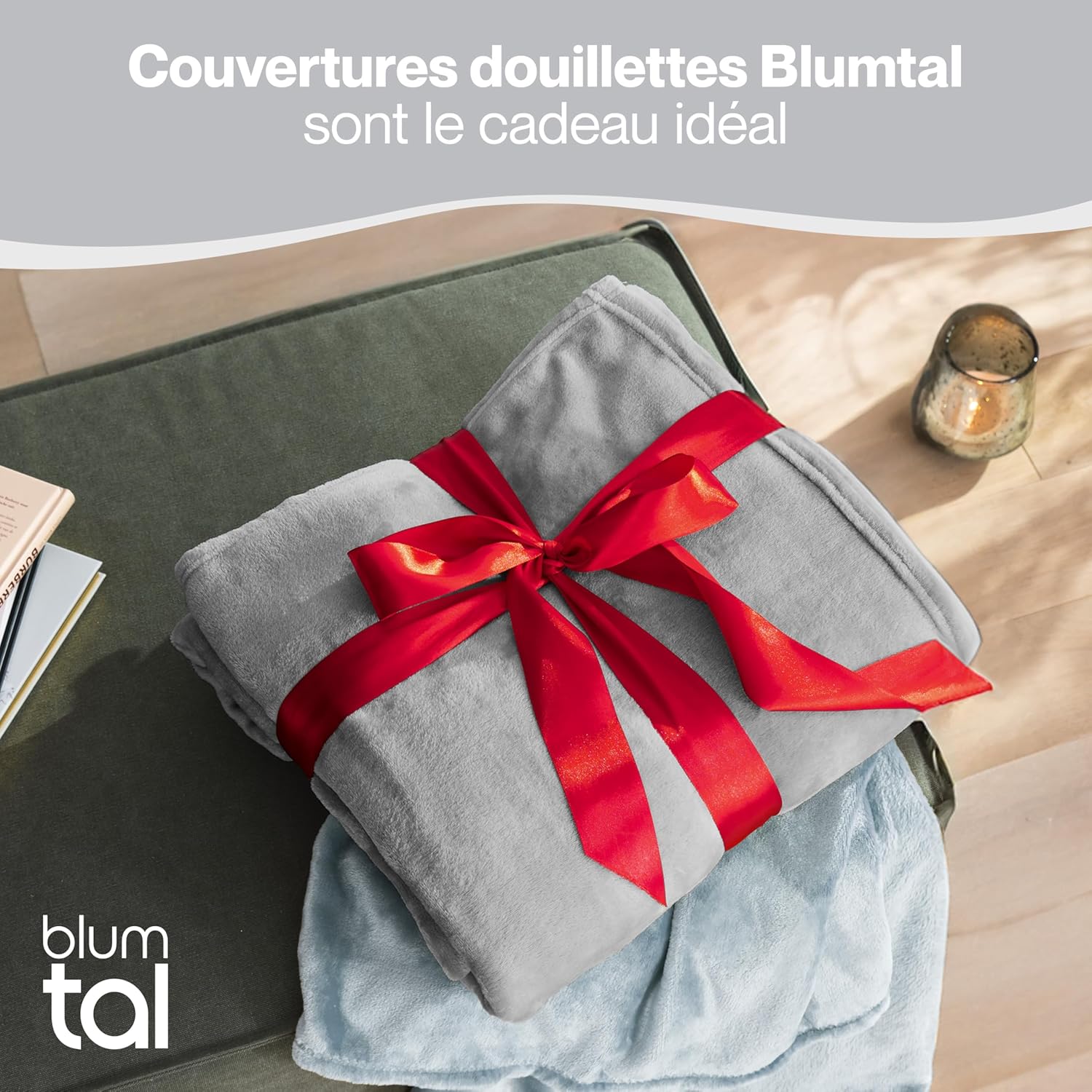 Thumbnail 4 de Blumtal Couverture Polaire 270 x 230 – Plaid Gris Certifié Oeko-Tex, ultra doux et chaud