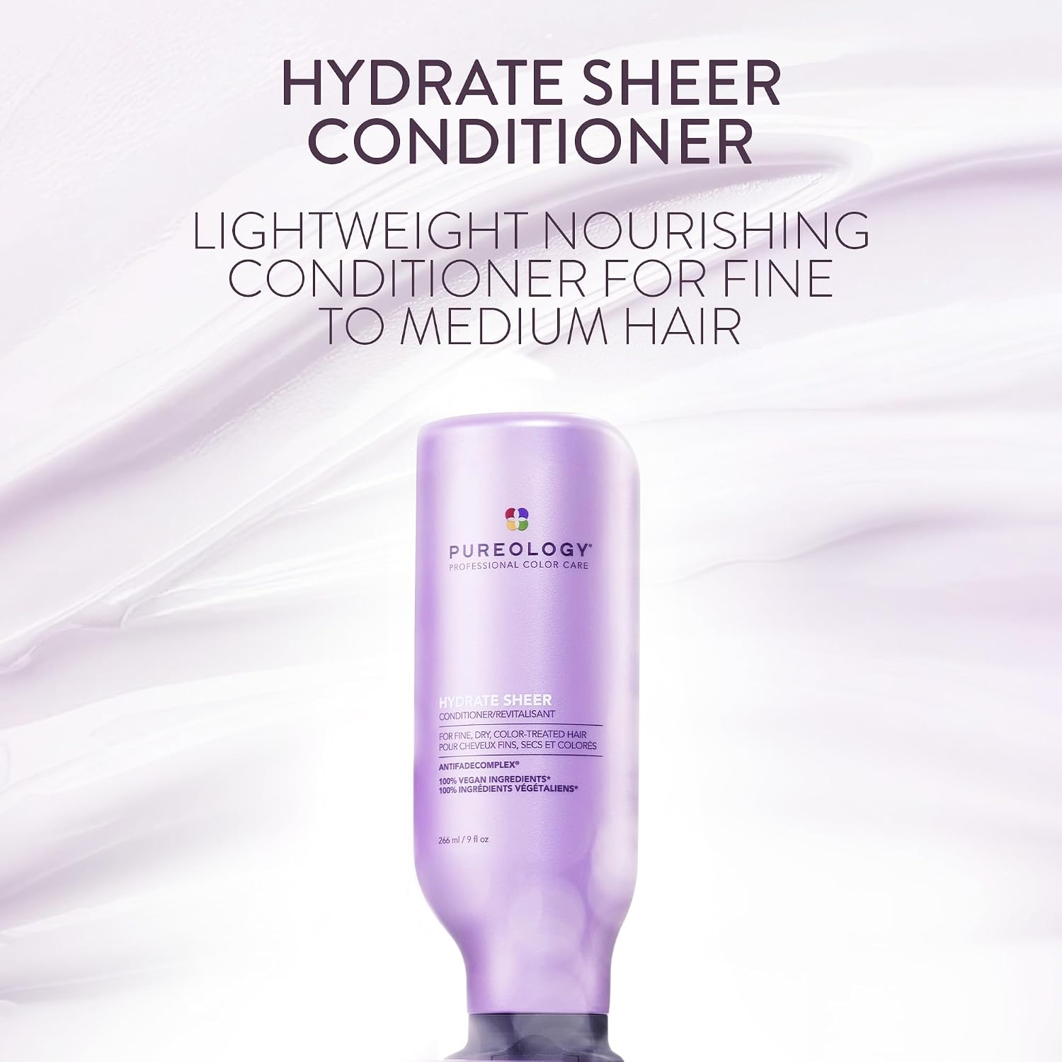 Detalle 2 de Pureology Hydrate Sheer Moisturising Conditioner (Vegan) for fine, colour-treated hair