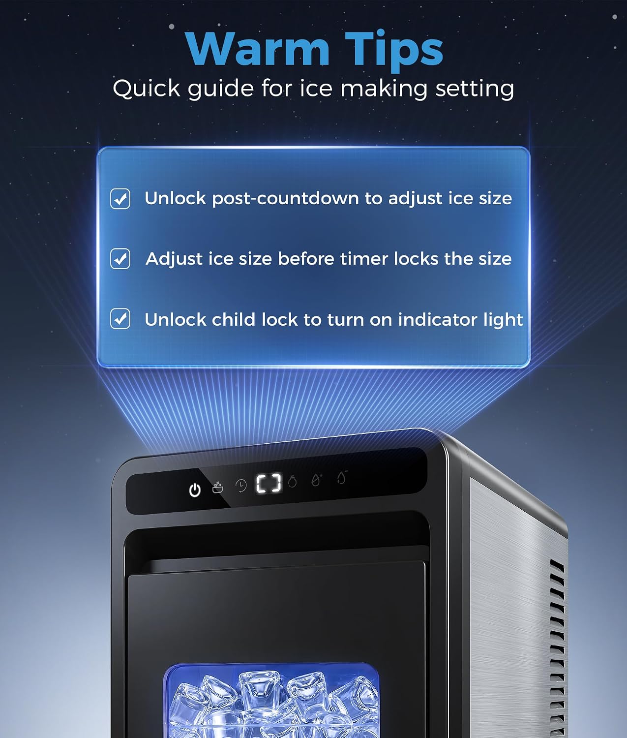 Thumbnail 6 de Oylus Ice Maker, 1.2-Inch Cubes