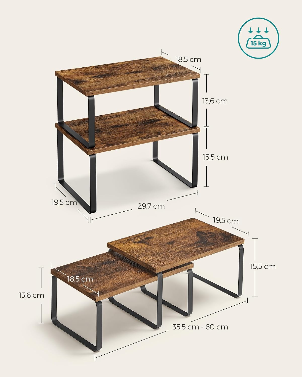 Thumbnail 4 de SONGMICS Spice Rack Set 2