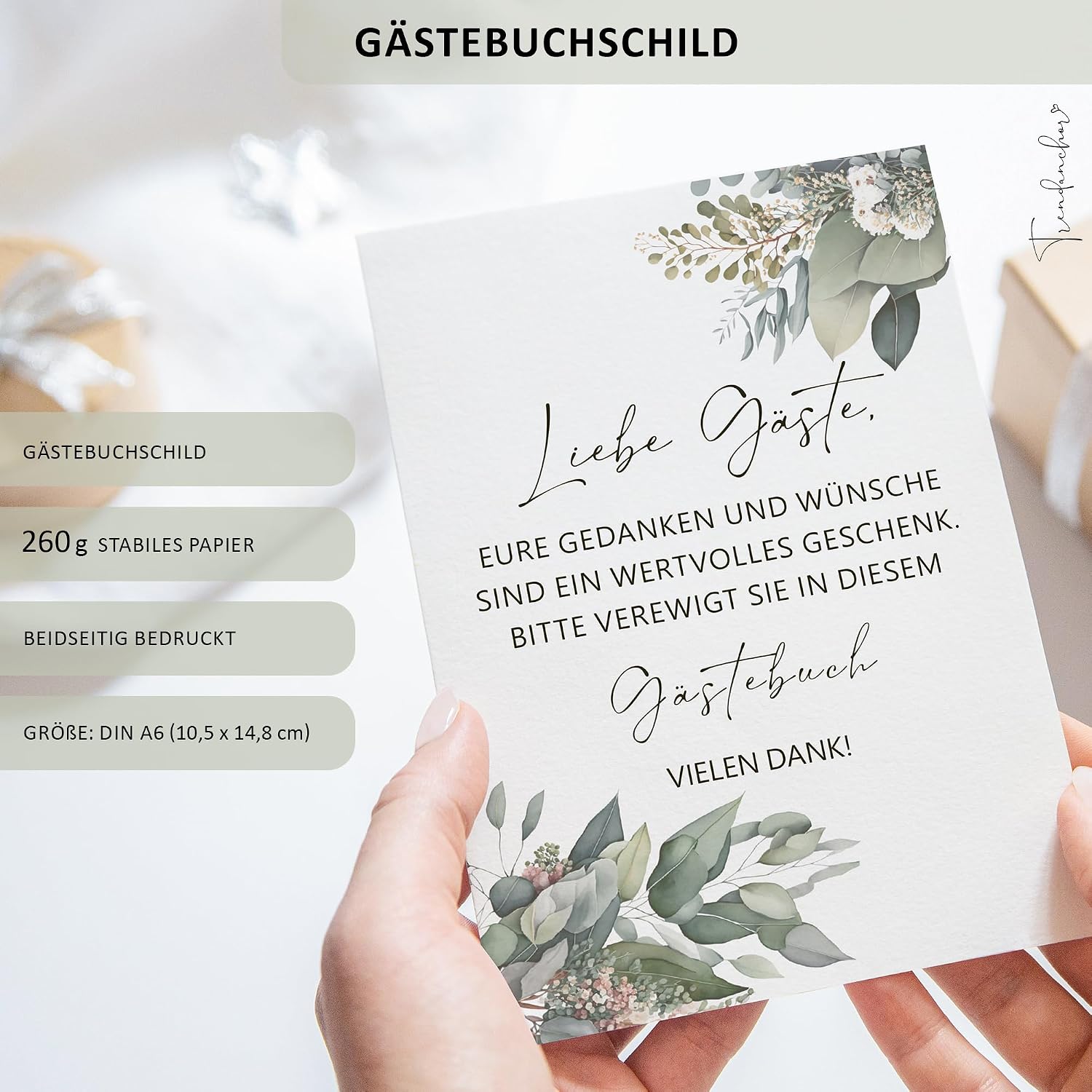 Thumbnail 4 de Trendanchor Gästebuch Geburtstag 21x21cm