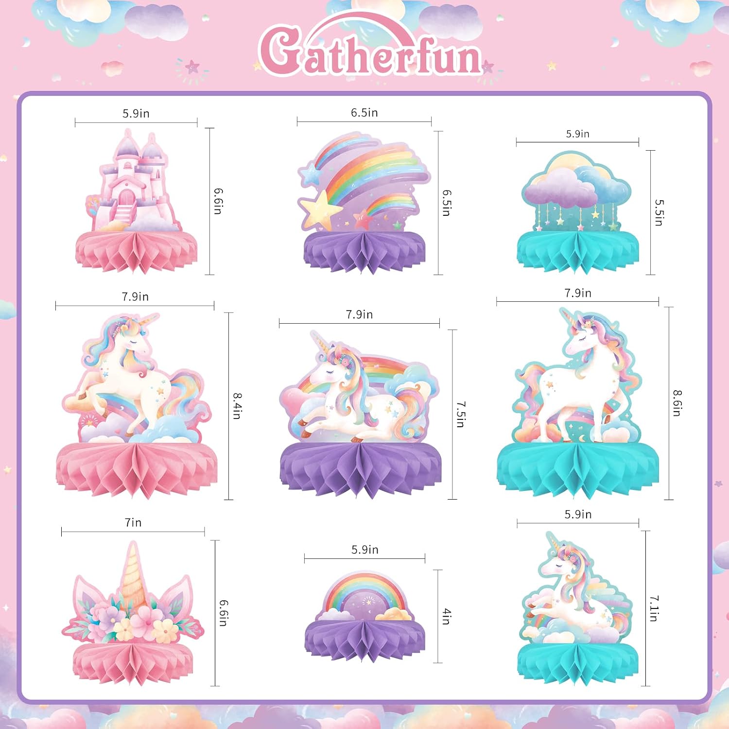 Detalle 2 de Unicorn Birthday Party Supplies Set ๐