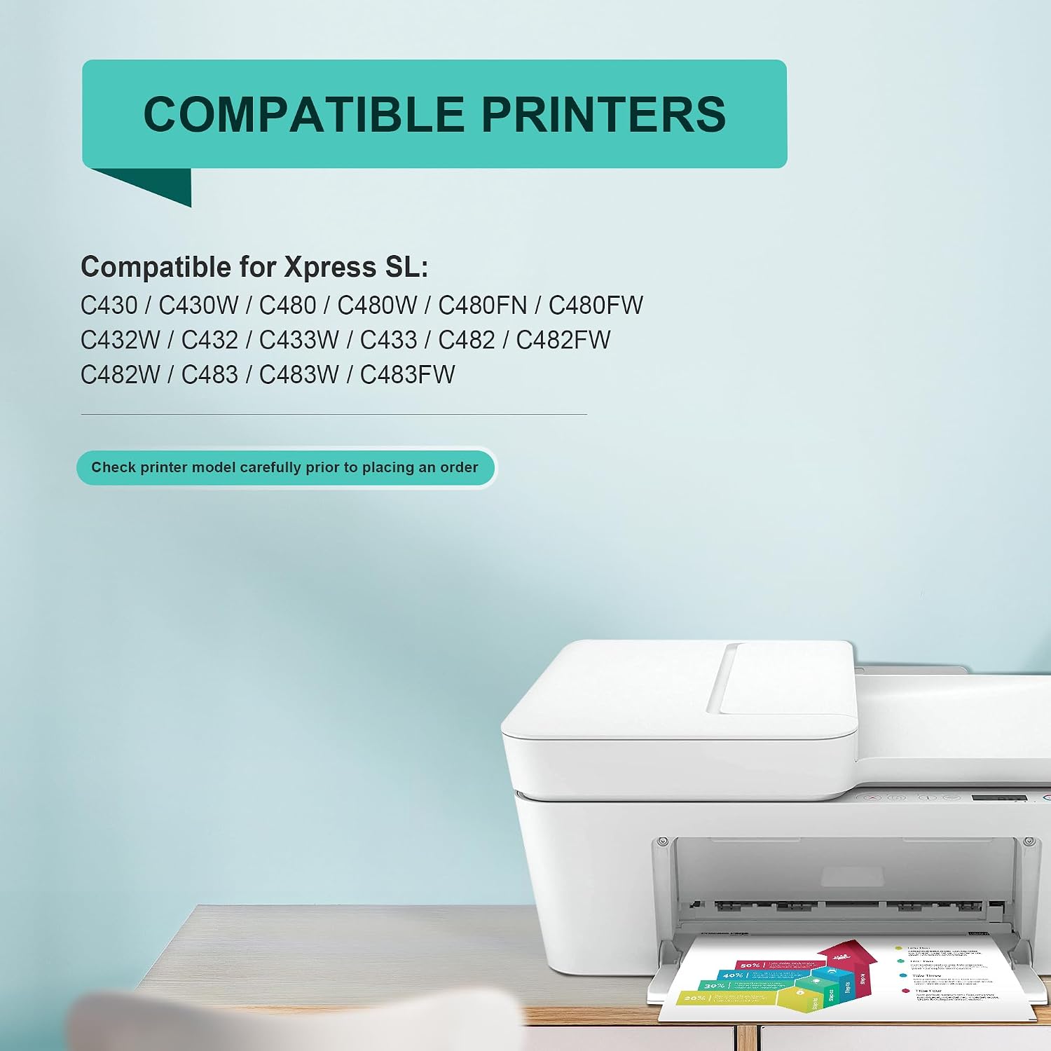 Detalle de LOFBLAT P404C CLT-404S – Pack 4 cartouches compatibles Samsung CLT-P404C/CLT-404S (K, C, Y, M) pour Xpress et SL-C480/483/482/432/433