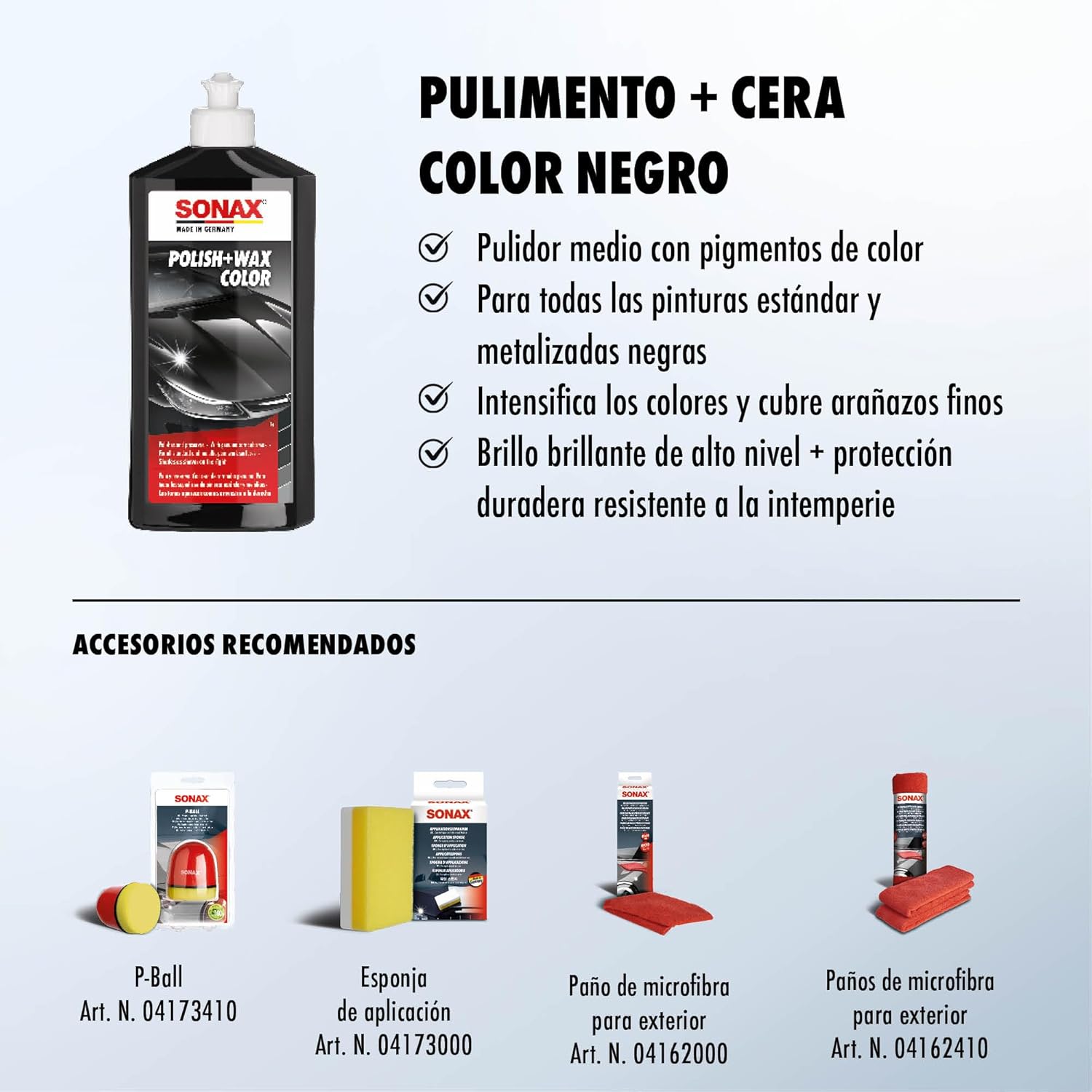 Thumbnail 2 de SONAX Polish+Wax Color NanoPro Negro 500 ml