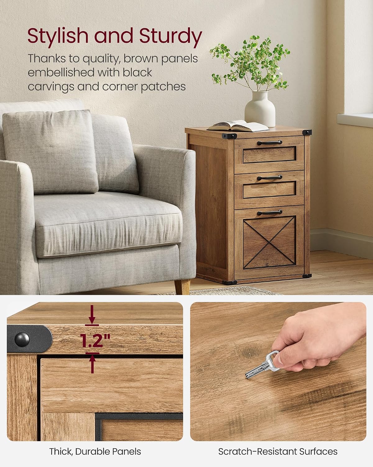 Thumbnail 5 de VASAGLE File Cabinet 3-Drawer