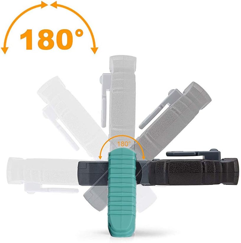 Thumbnail 2 de AuRiver LED Arbeitsleuchte – tragbares COB-Licht, wiederaufladbar mit Haken und Magnetbasis (Grün)