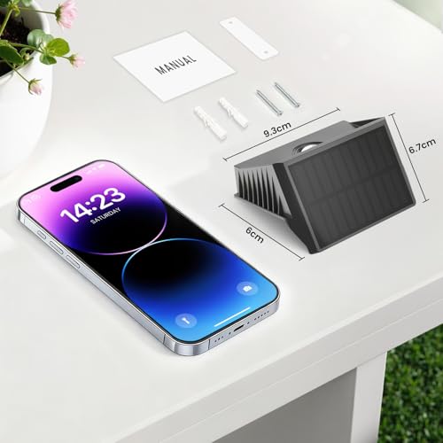 Thumbnail 8 de Delaiglow Aplique Solar Exterior 6 Pack – Luz Solar LED para Paredes Arriba y Abajo, IP67, Blanco Cálido