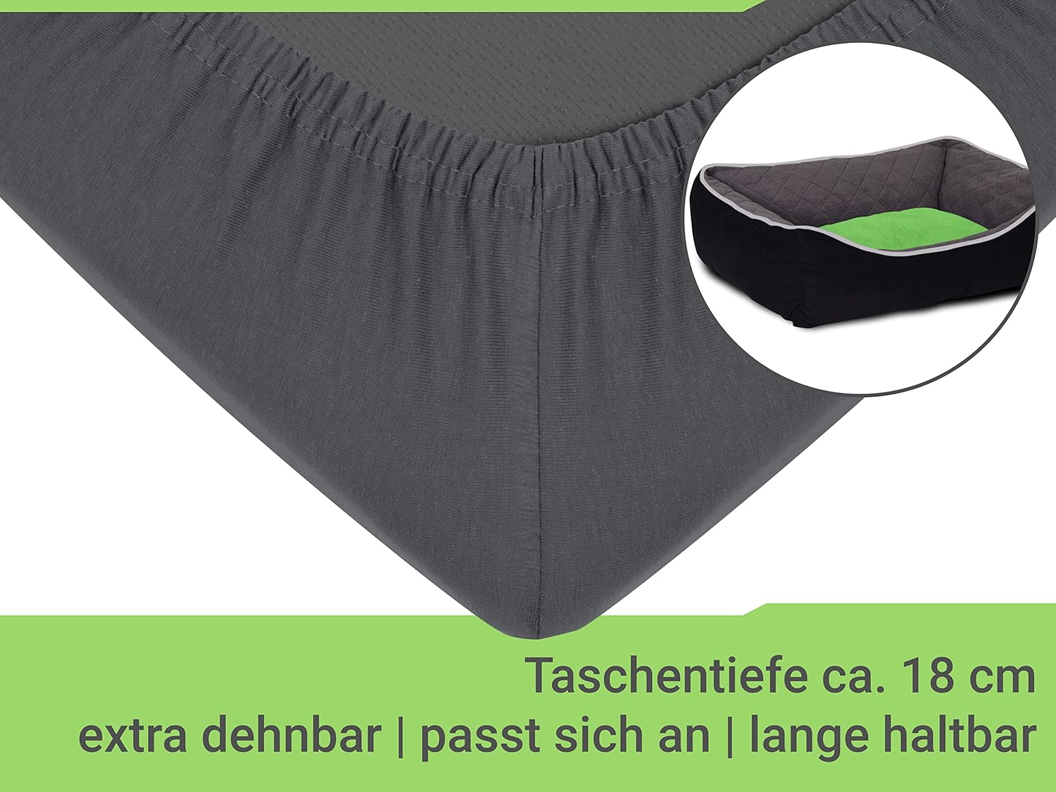 Detalle de Emily's Housse de tension universelle 80 x 120 cm Anthracite – 1596.2325