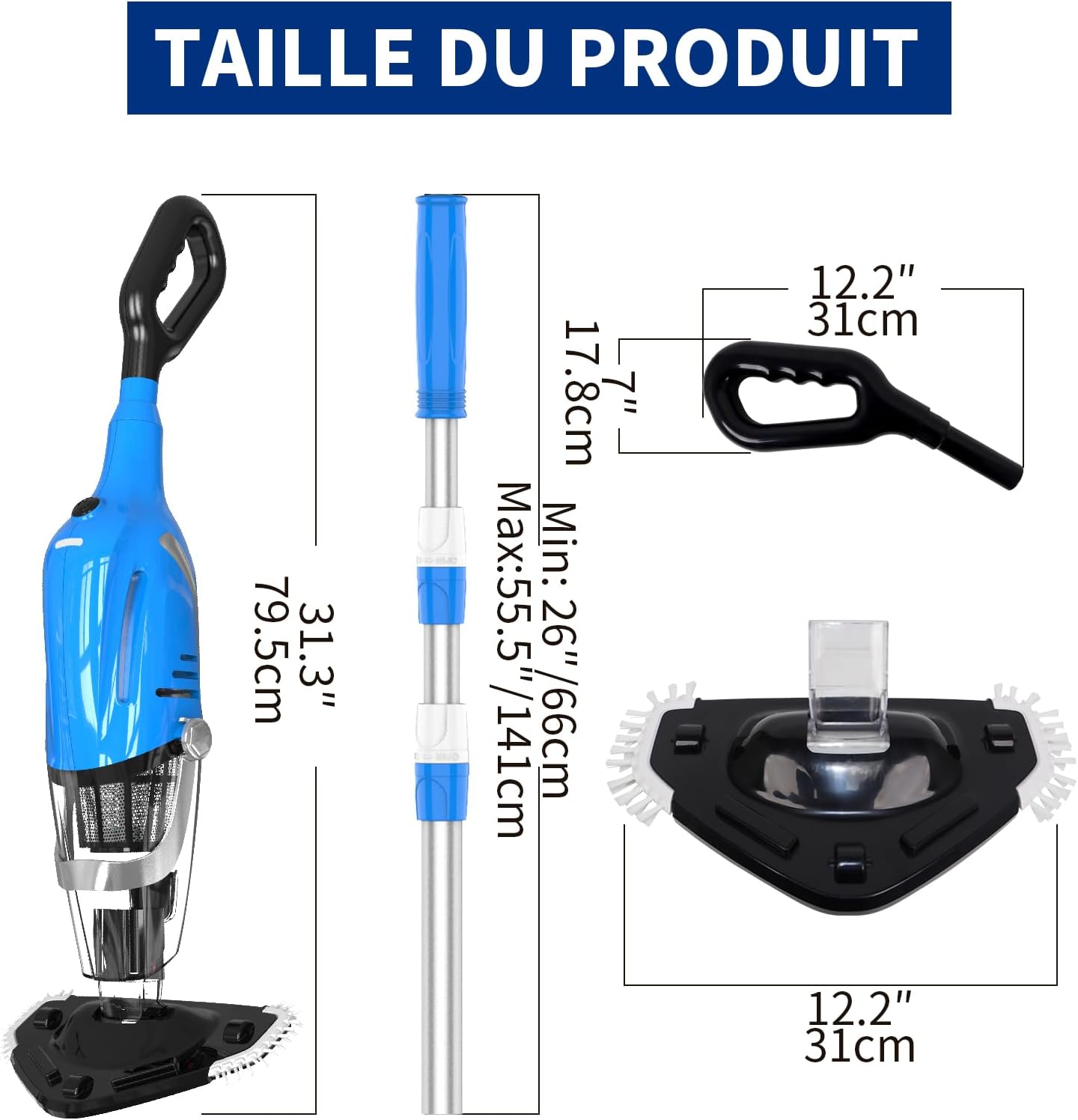 Thumbnail 1 de PoolyPoly 2026 Aspirateur de Piscine à Batterie Rechargeable — Nettoyeur sans fil pour piscine, spa et jacuzzi