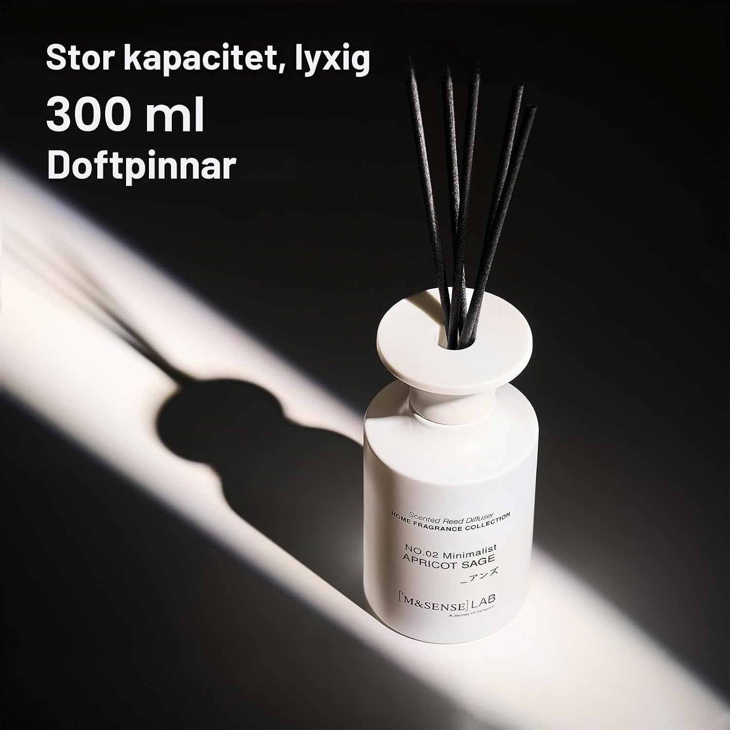 Detalle 1 de M&SENSE 300 ml rumsdoft med aprikos och salvia, 8 doftpinnar