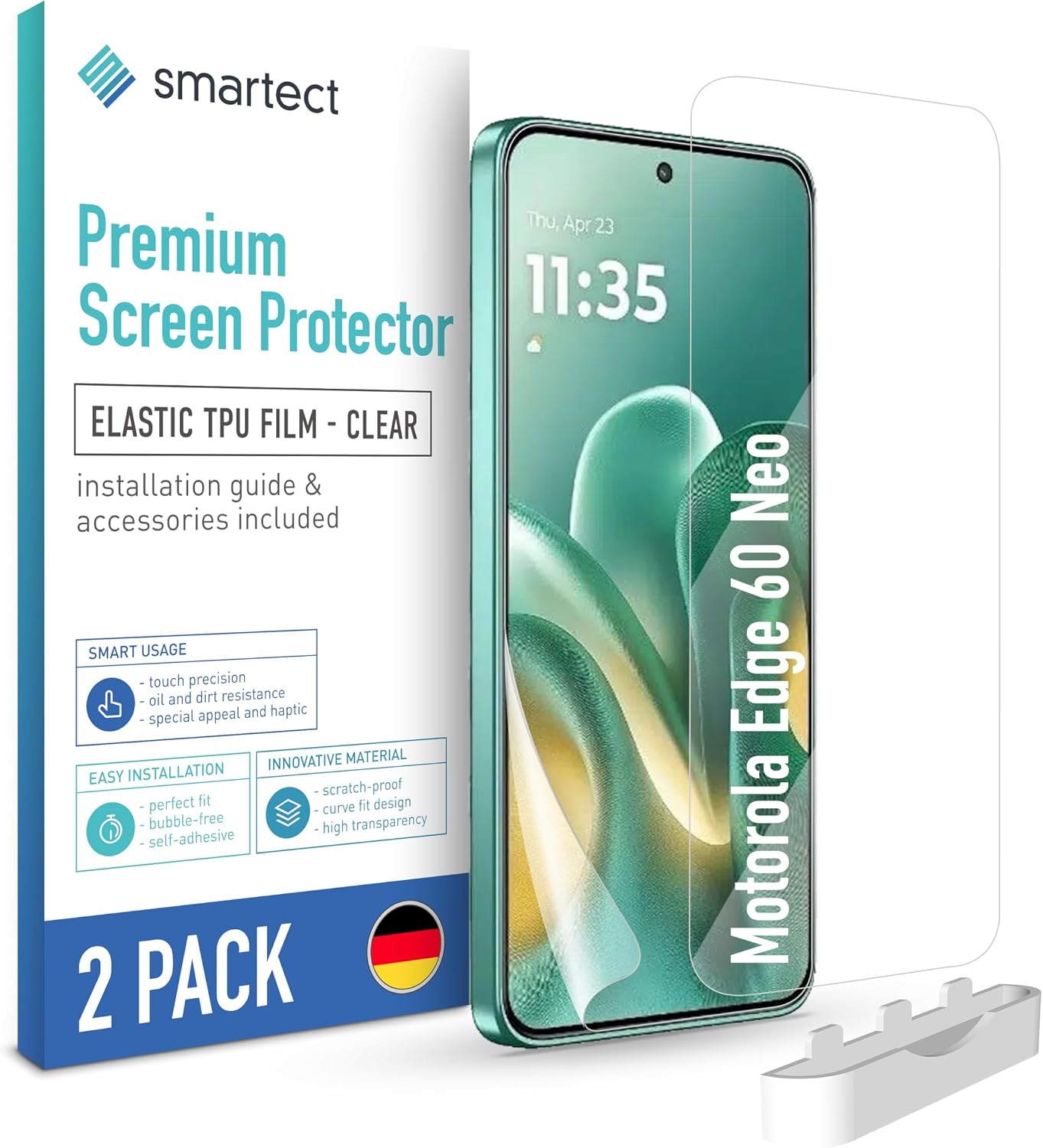 Detalle de SmarTect TPU Screen Protectors for Motorola Edge 60 Neo, 2-Pack