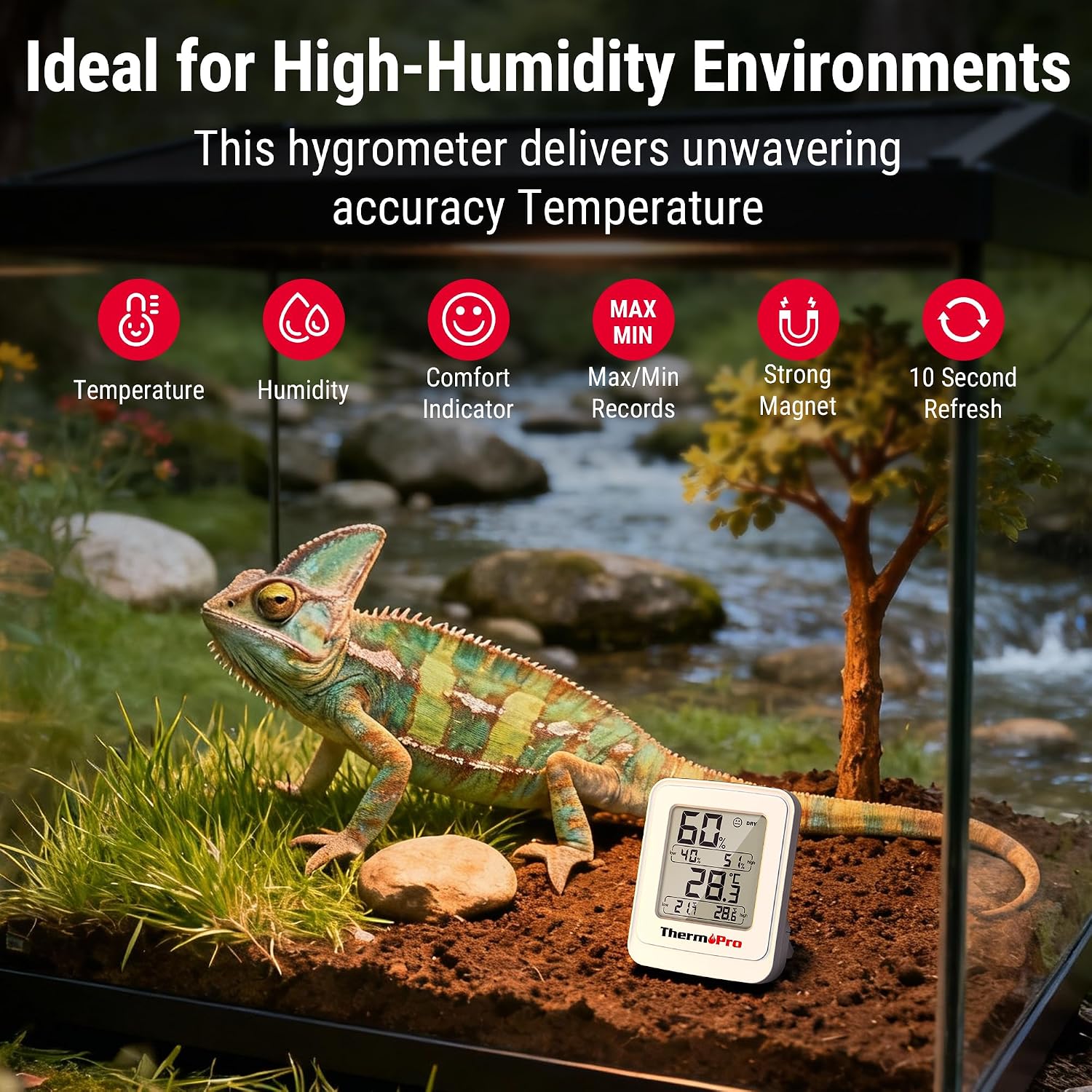 Detalle de ThermoPro greenhouse thermometer 10s refresh