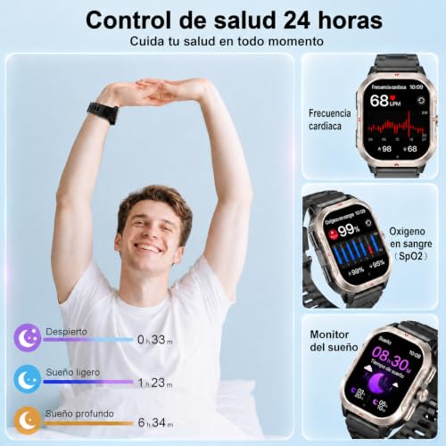 Detalle de Jugeman Reloj Inteligente para Hombre con GPS y Notificaciones – Fitness y Llamadas a un vistazo