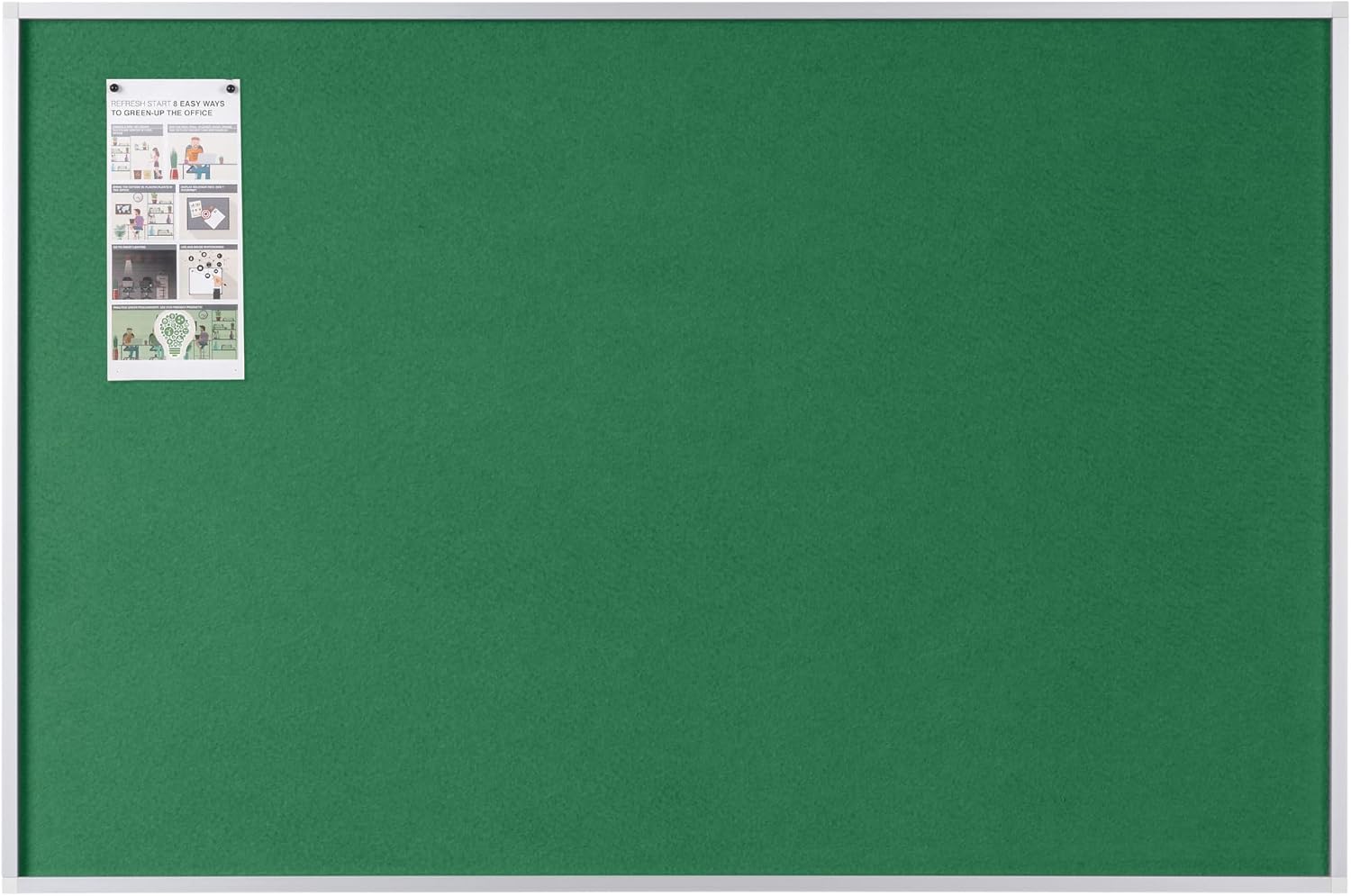 Thumbnail 6 de Bi-Office Pannello in Feltro New Generation: Bacheca grigia con cornice in alluminio e vassoio portapenne scorrevole (120 x 90 cm)