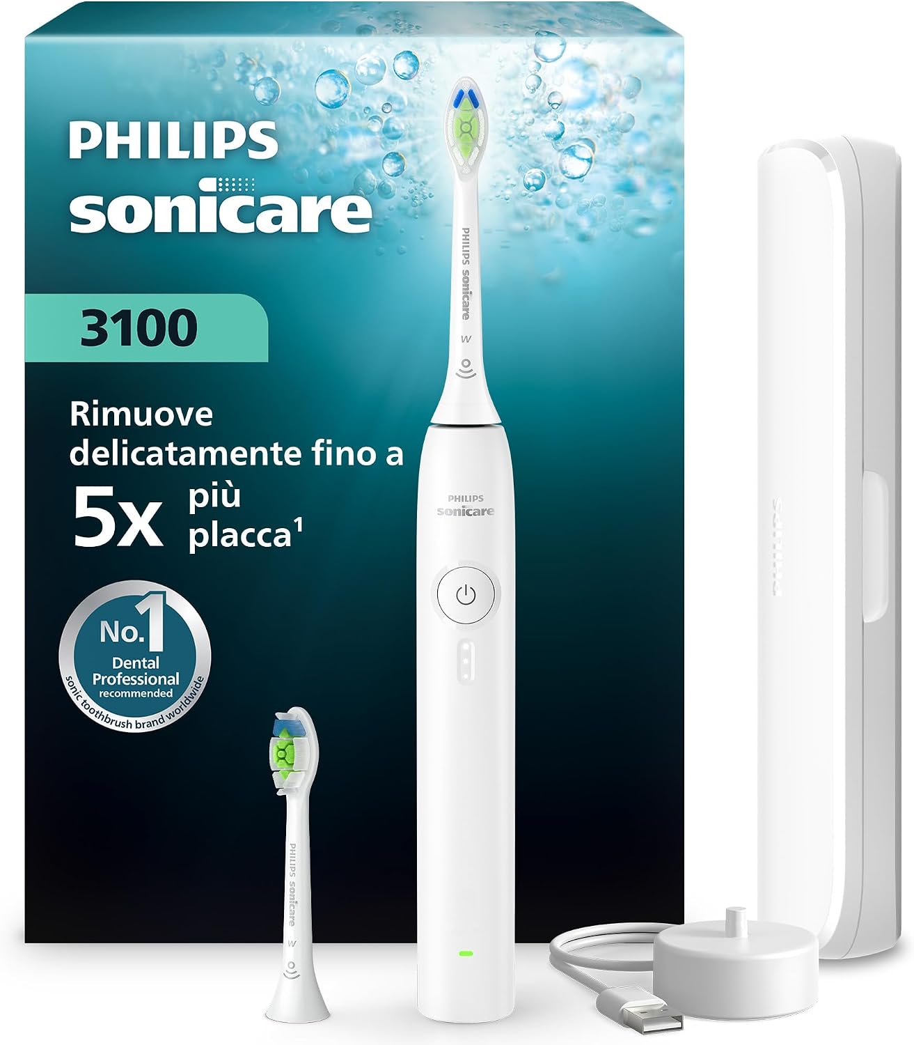 Thumbnail 6 de Philips Sonicare Serie 3100 HX3673/11 spazzolino elettrico sonico rosa con sensore di pressione, SmarTimer e QuadPacer