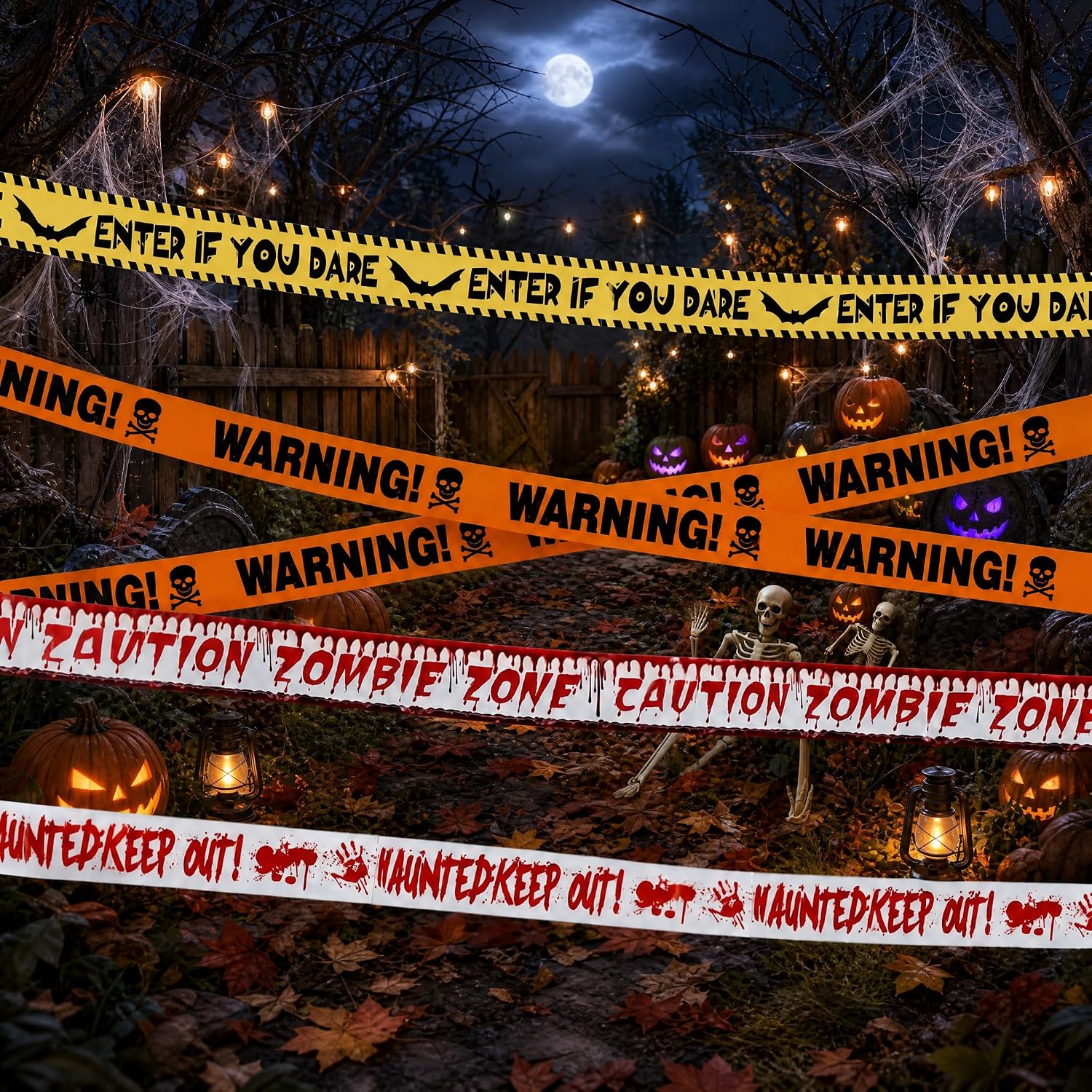 Thumbnail 5 de Boyfield ADLQ82340 Halloween-waarschuwingstape, 4-delig in vier kleuren