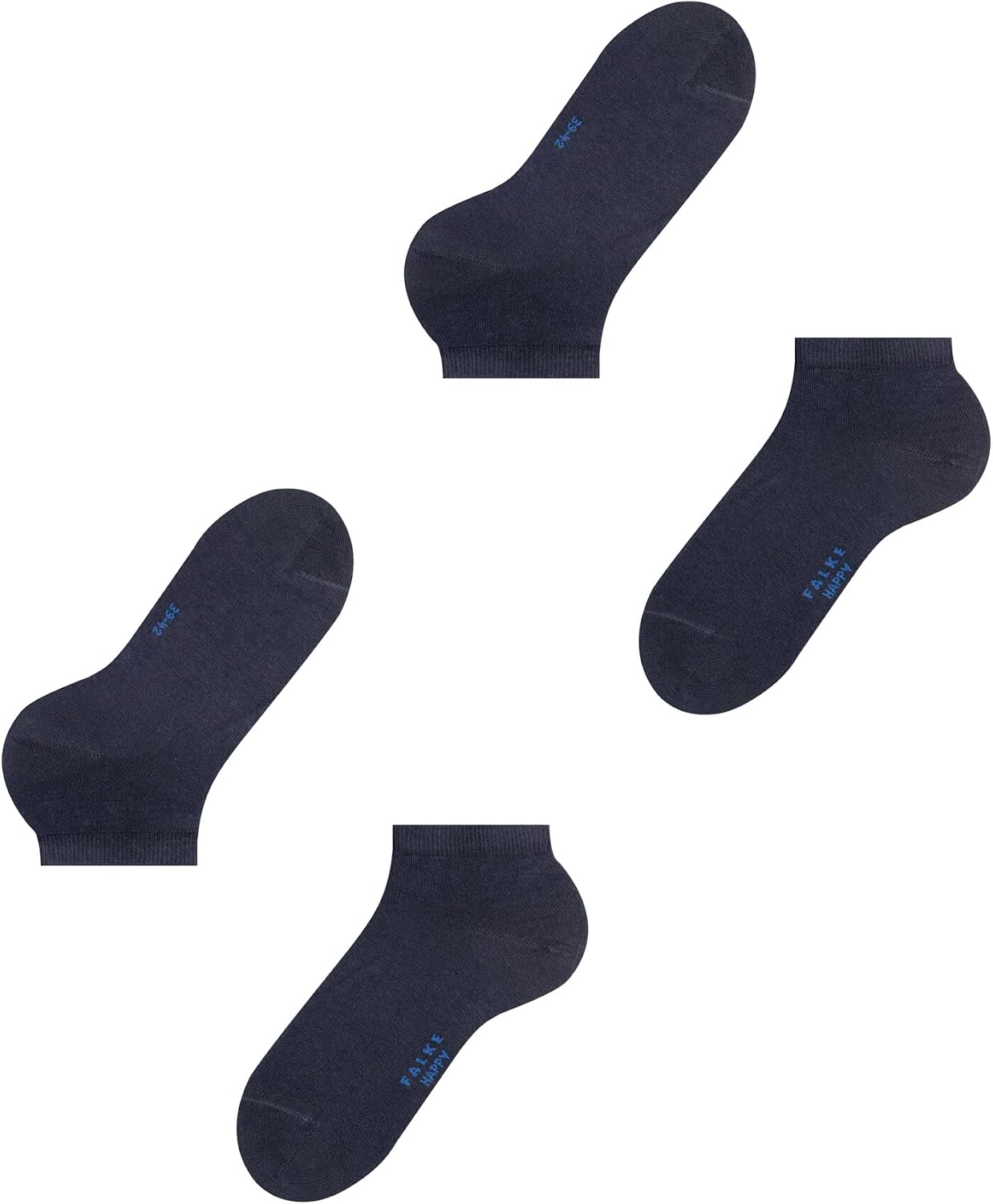Detalle de FALKE Herren Happy 2-Pack Sneaker-Socken – atmungsaktive Baumwolle, verstärkt, kurz