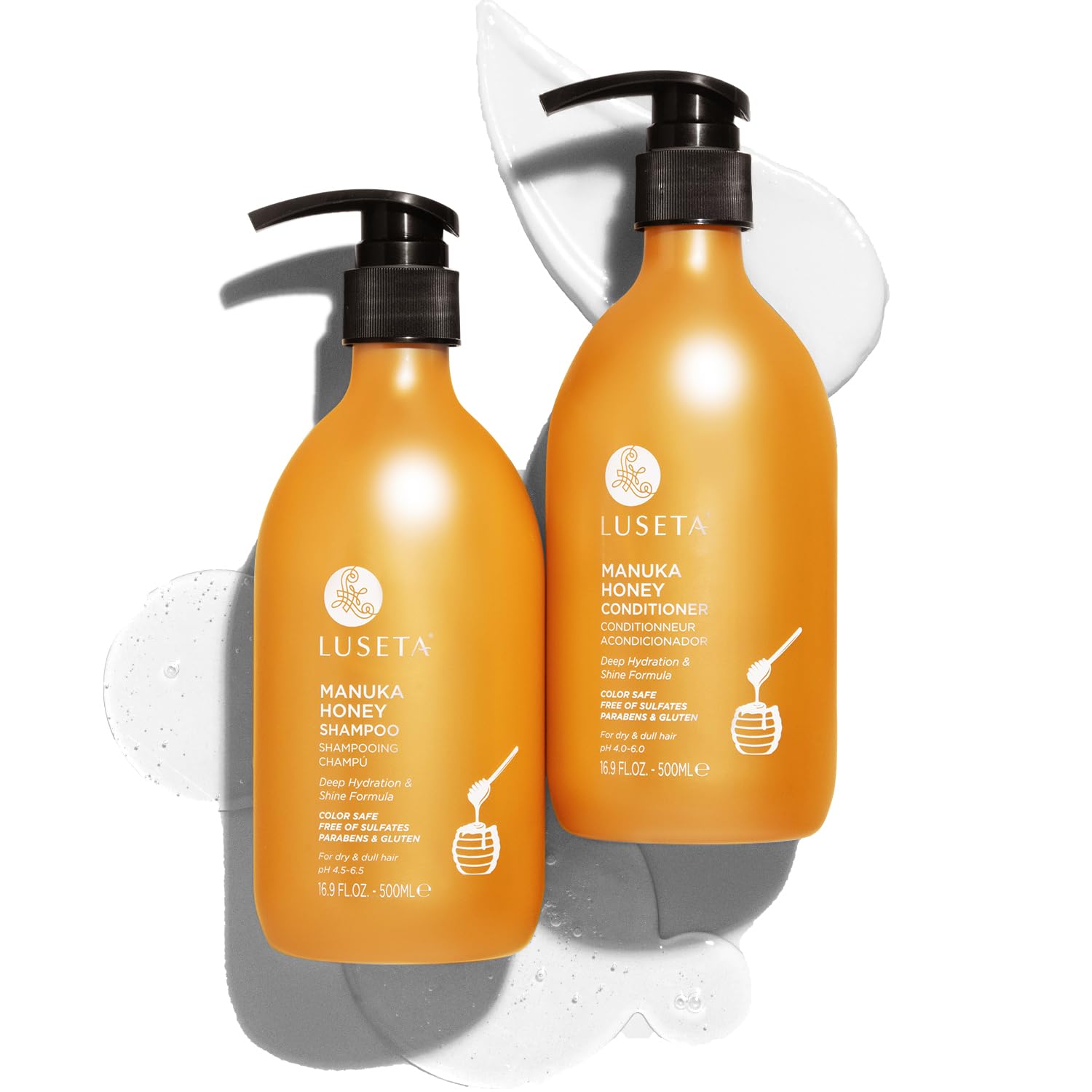 Detalle de Luseta Manuka Honey Shampoo and Conditioner Set, Sulfate-Free Hydration