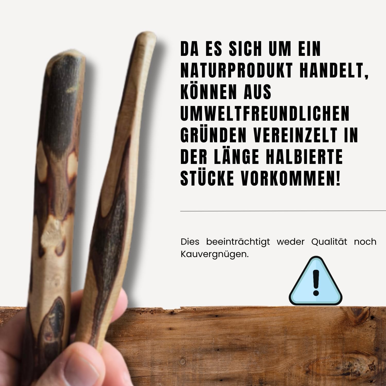 Thumbnail 3 de PetLove Olivenholz für Hunde mit Lachsöl – Kauholz als Hundespielzeug, imprägniert, 2er Pack (Größe M)