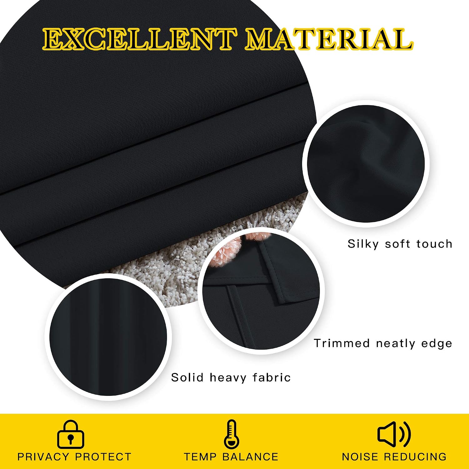 Thumbnail 2 de NICETOWN Blackout Curtains 63 in 2 Panels