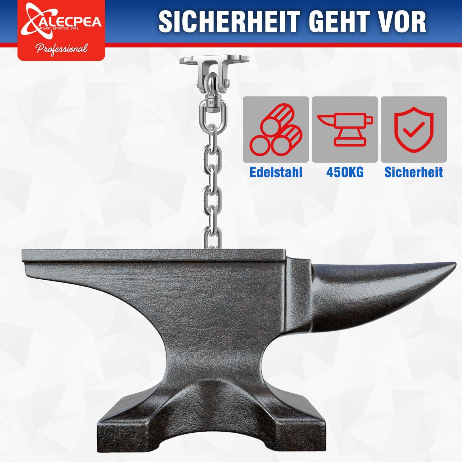 Detalle 2 de ALECPEA 360°Drehbar Schaukelhaken 450 kg đȘ