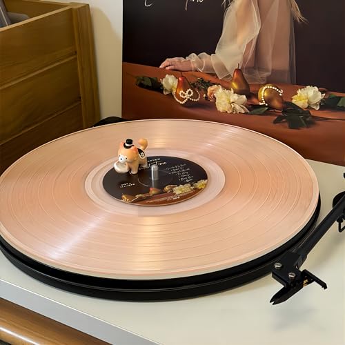 Detalle de TAKMORK Turntable Mat Record Platter Slipmat: Acrylic, 12" White – Anti-Static, Tighter Bass