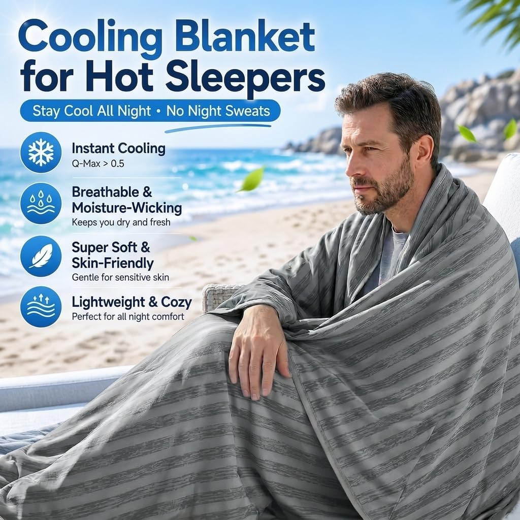 Detalle de Guohaoi Cooling Blanket (90"x90" Queen) for Hot Sleepers and Night Sweats