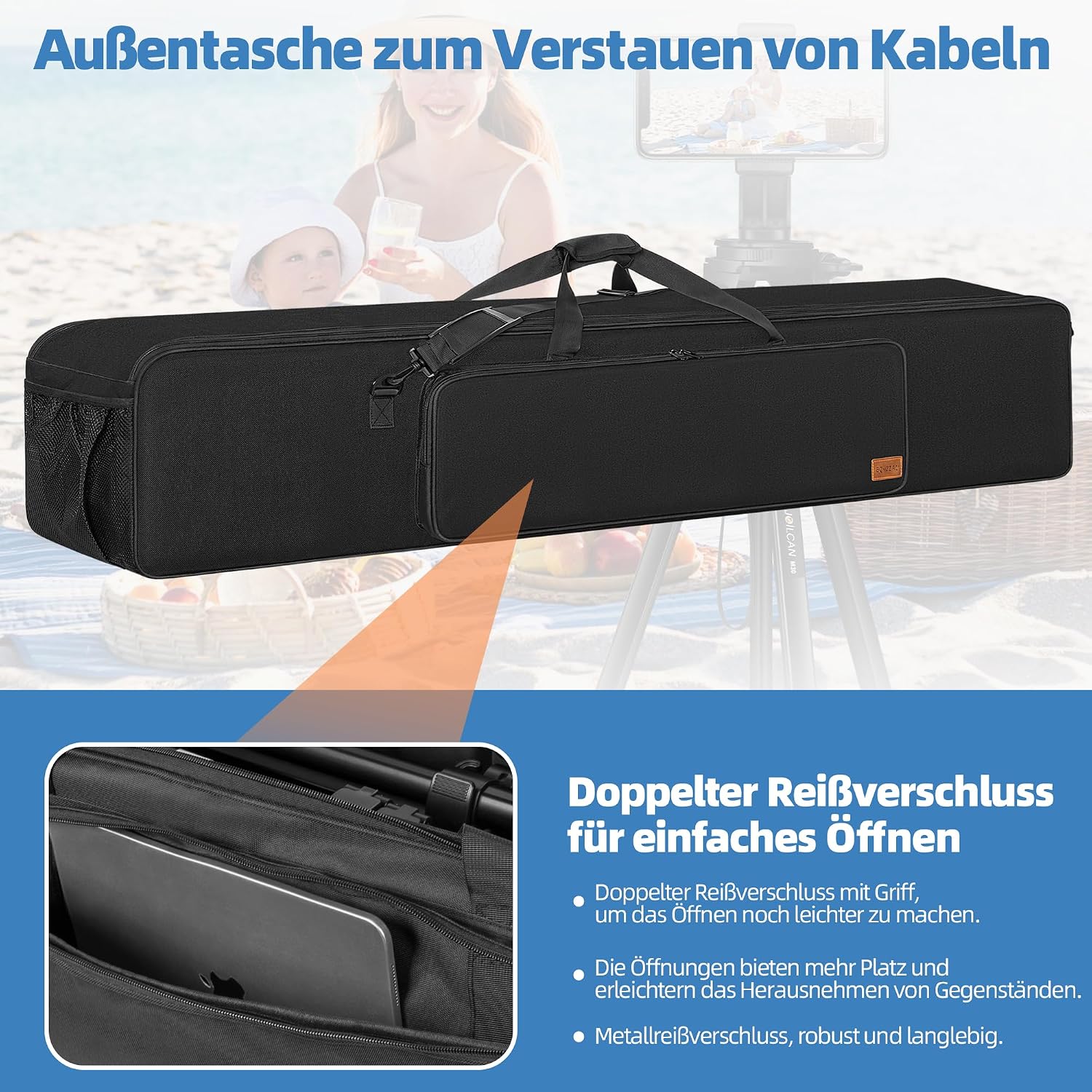 Thumbnail 6 de OUUTMEE Tragbare Stativtasche 127 cm