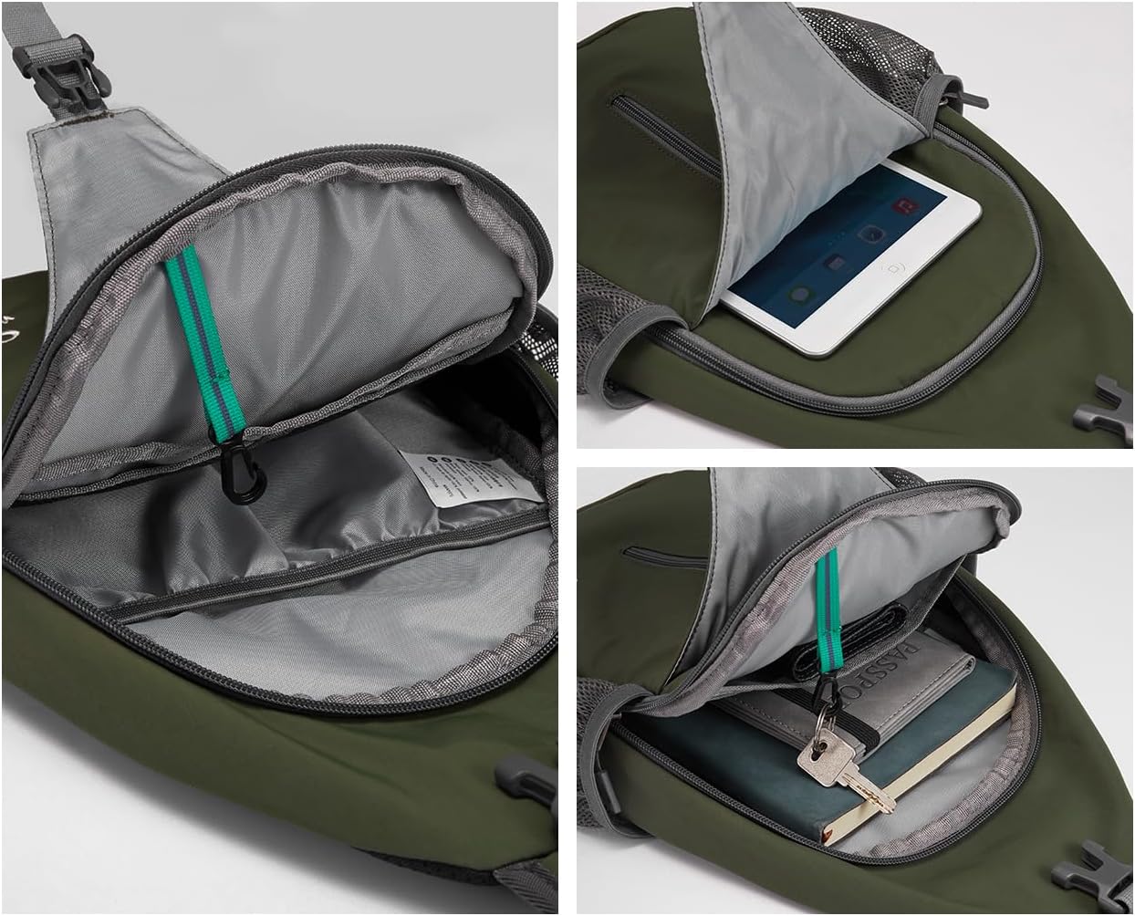 Detalle de WATERFLY Crossbody Sling Backpack: Compact, Versatile Daypack for Travel and Hiking